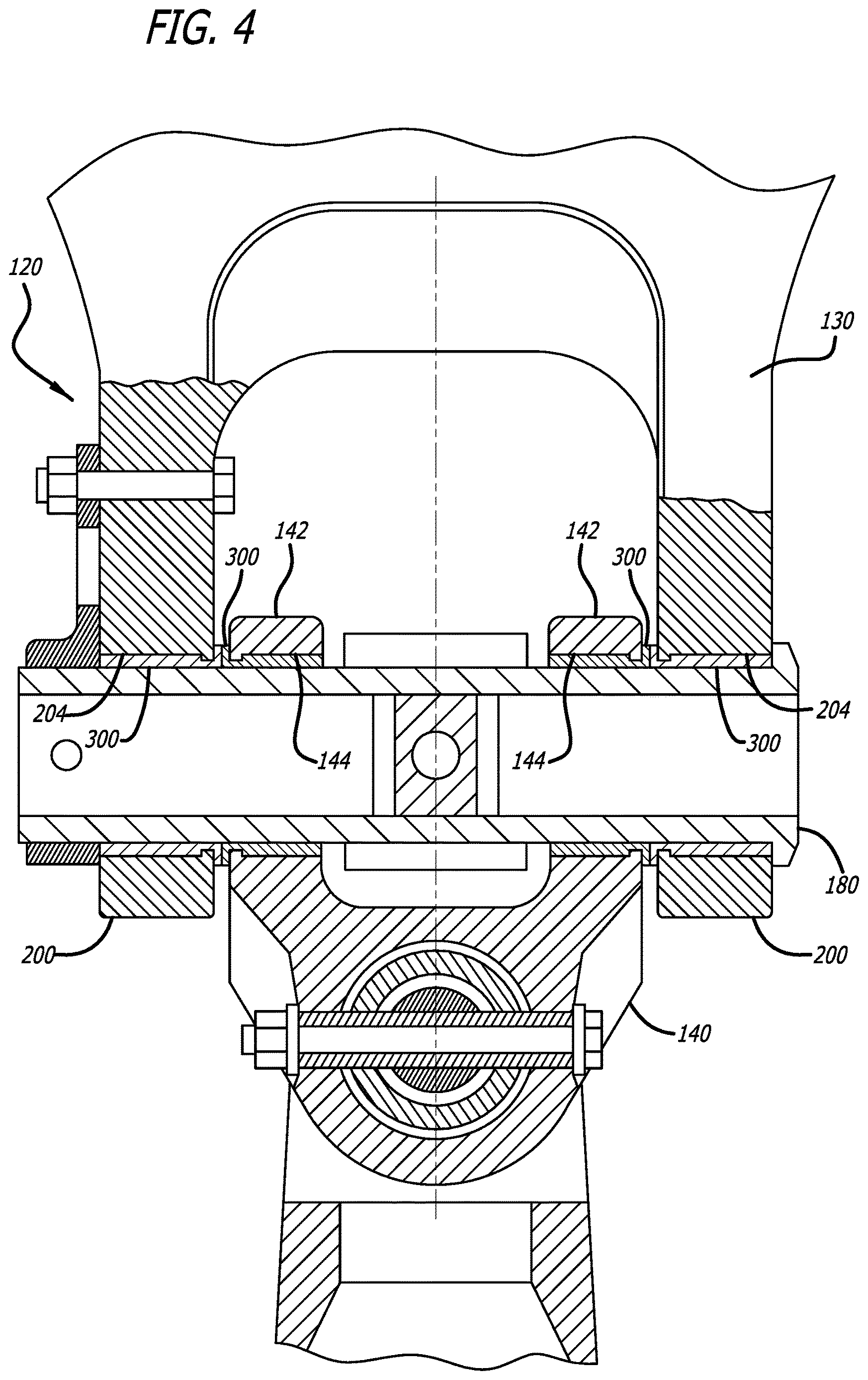 Patent US12612941 Figure 4 – Field serviceable landing gear bushing