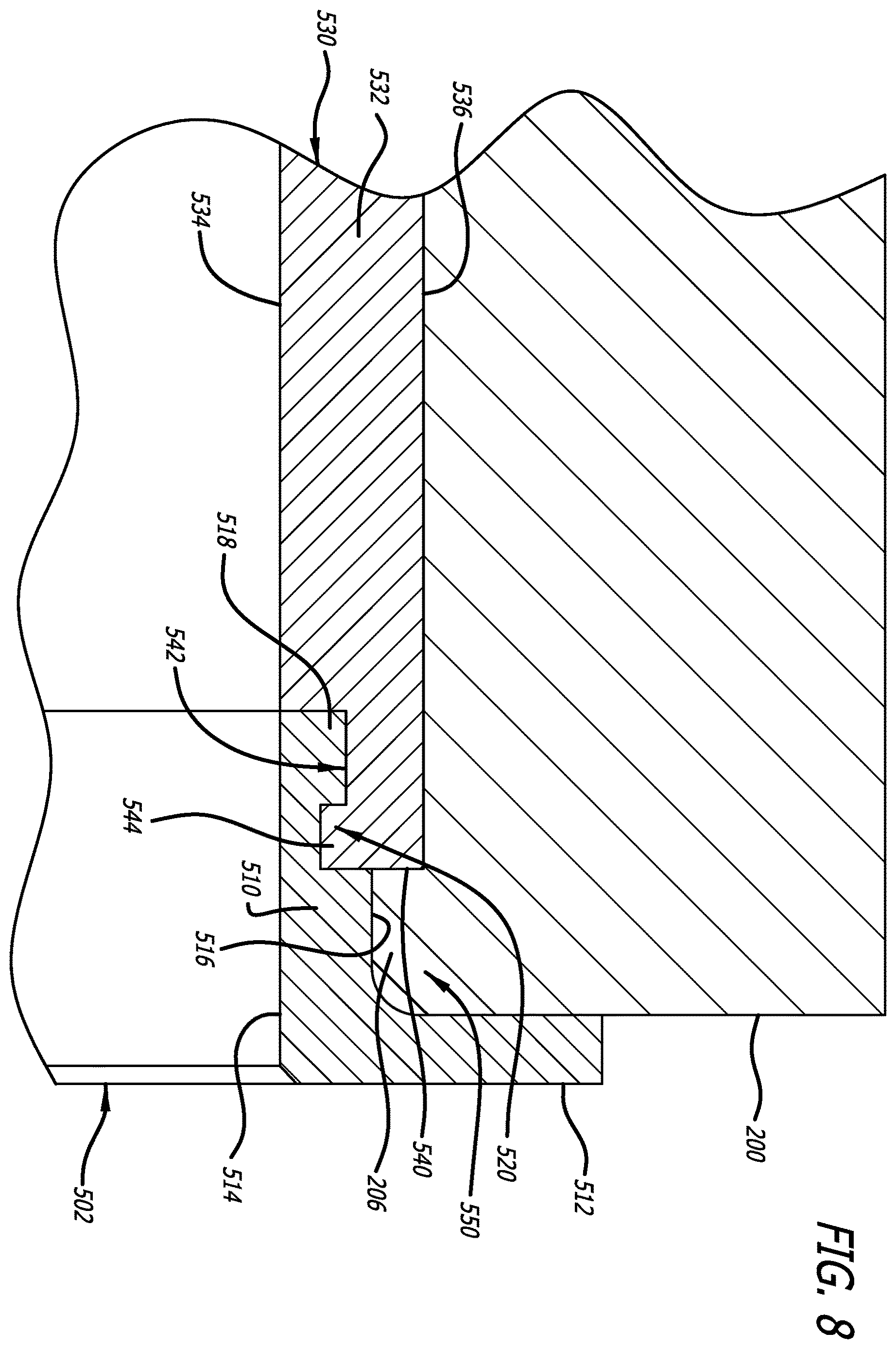 Patent US12612941 Figure 7 – Field serviceable landing gear bushing