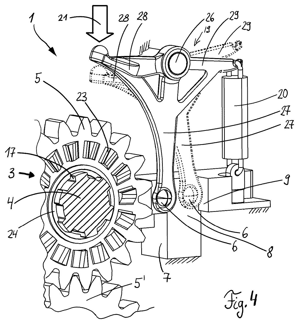 Patent US12612947 Figure 4 – Clutch device