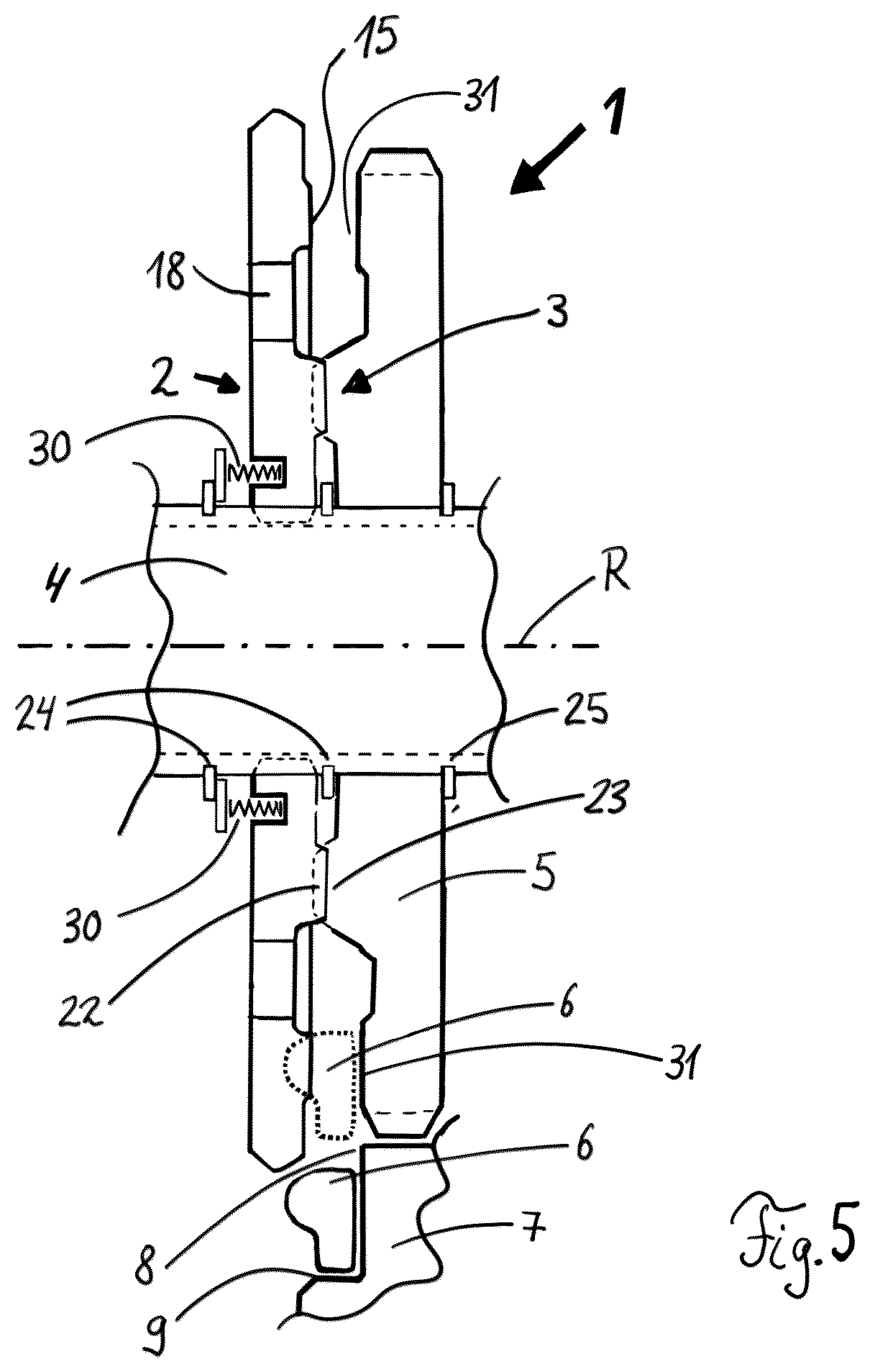 Patent US12612947 Figure 5 – Clutch device