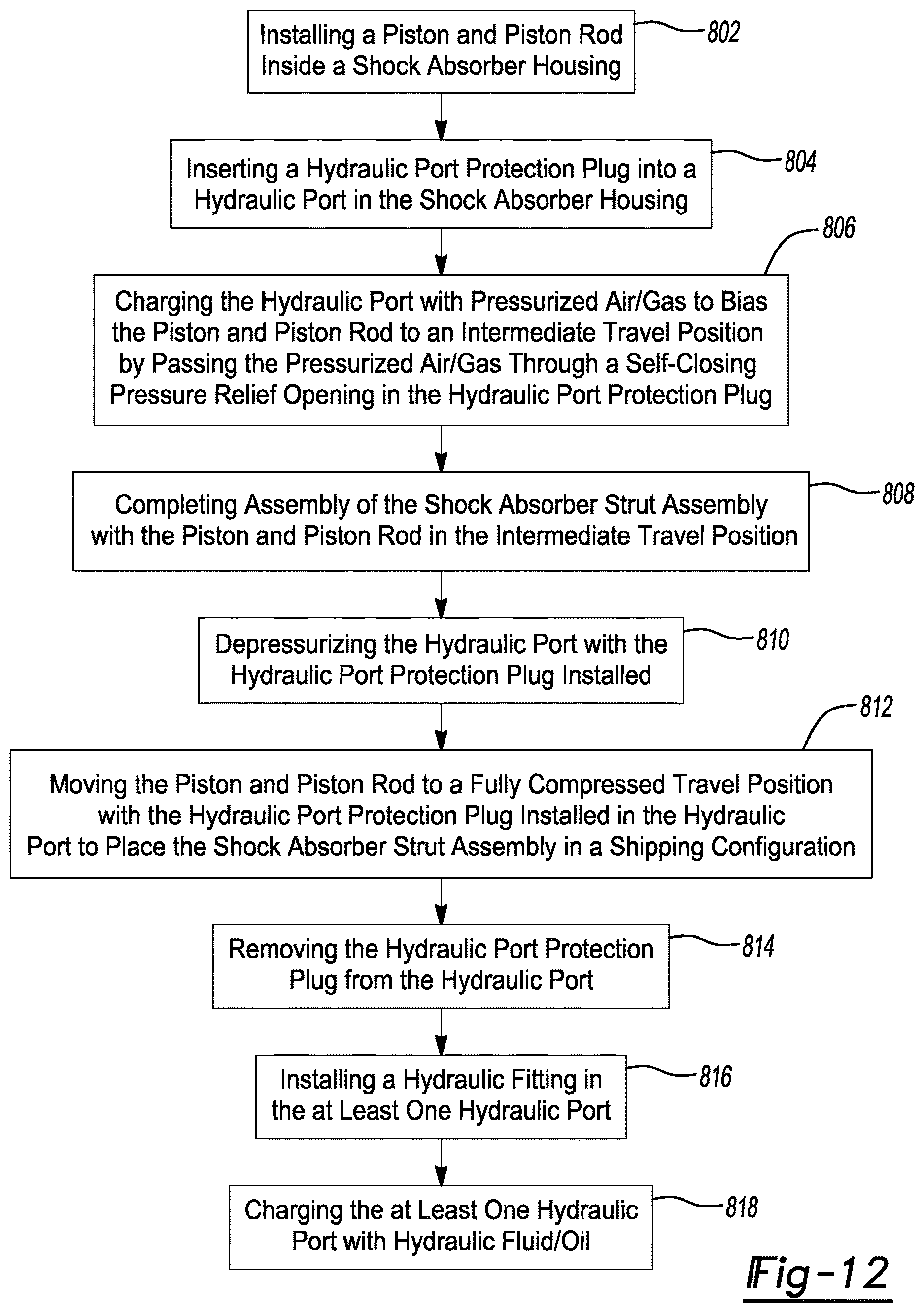 Patent US12612953 Figure 11 – Hydraulic port protection plugs for shock absorbers