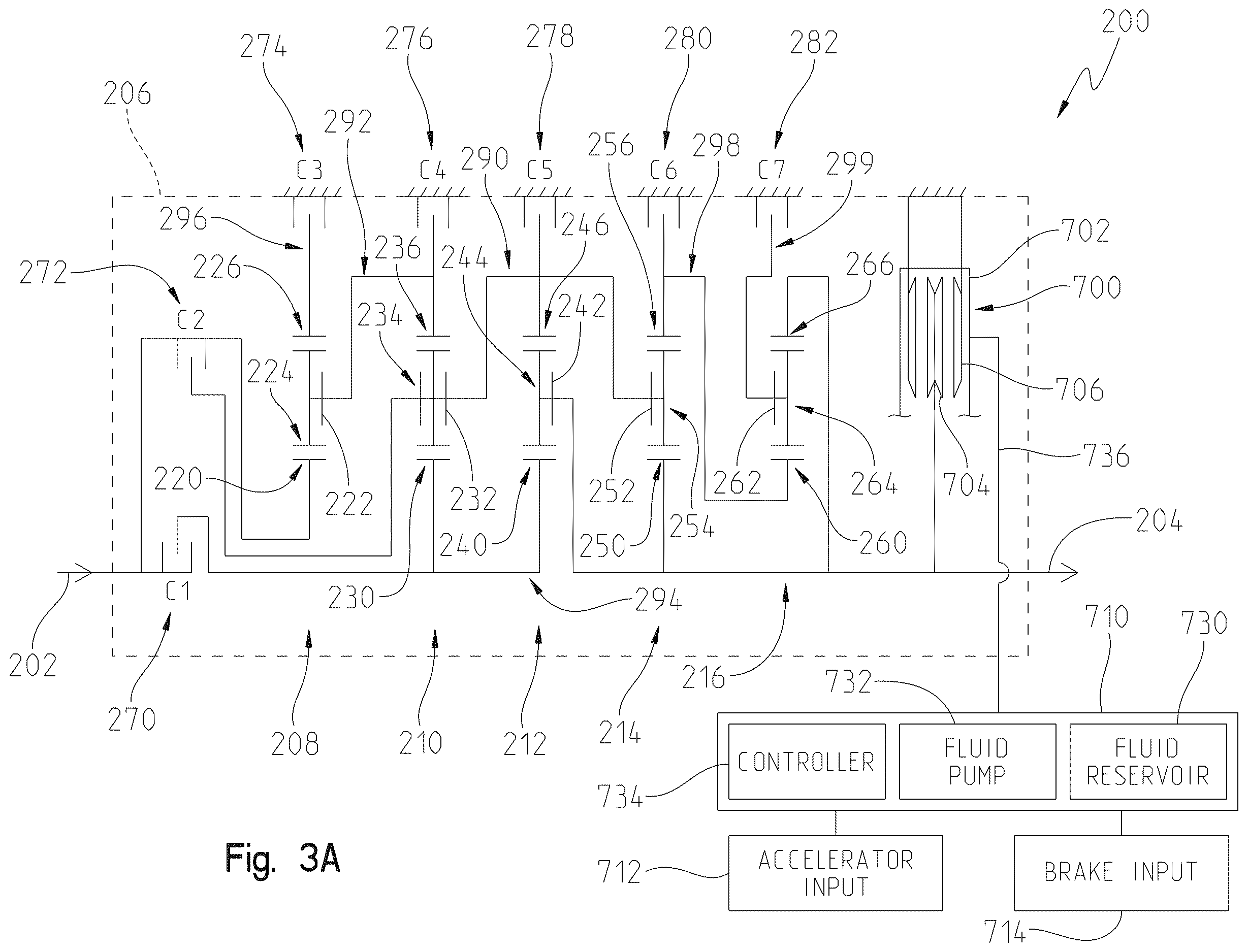Patent US12612954 Figure 6 – Multi-speed planetary transmission