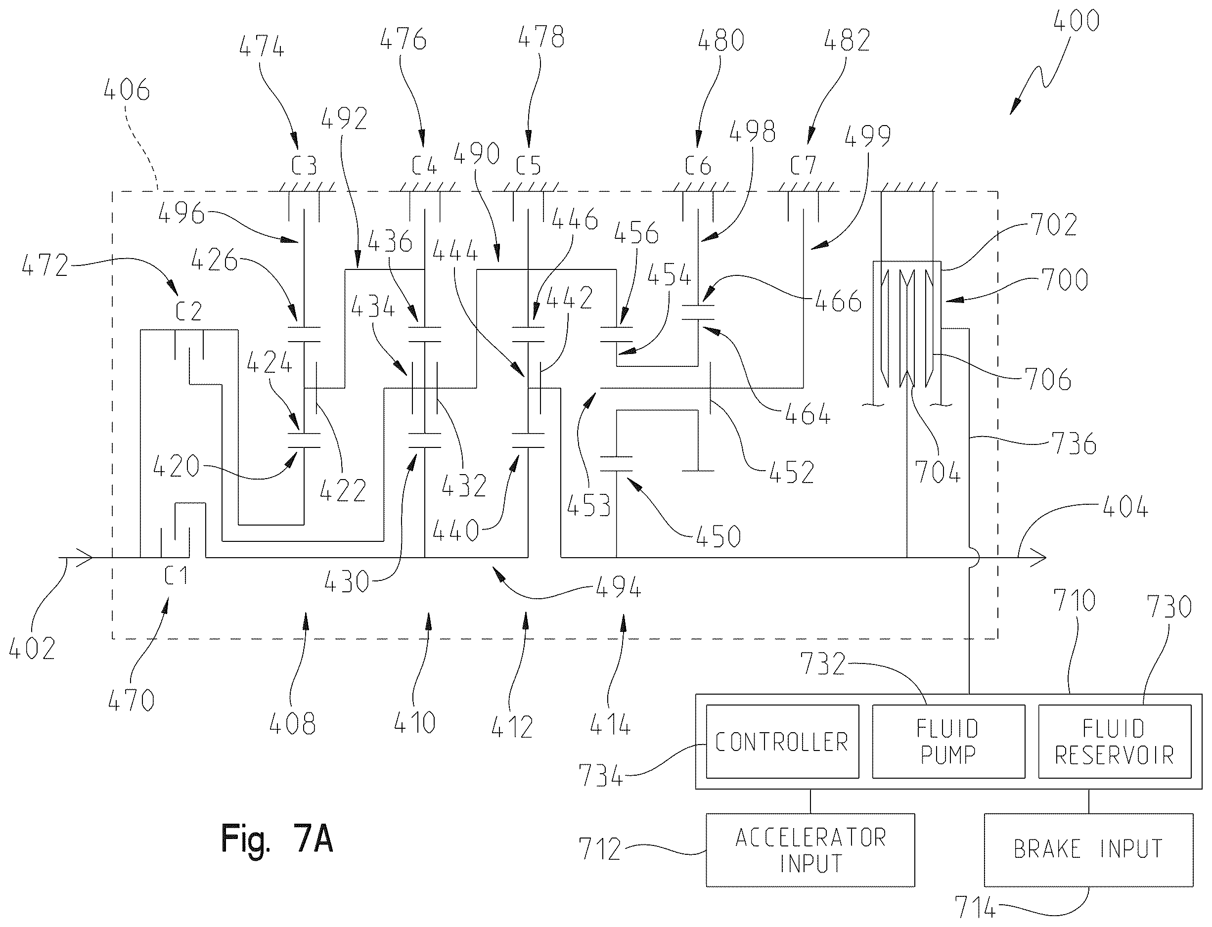 Patent US12612954 Figure 12 – Multi-speed planetary transmission