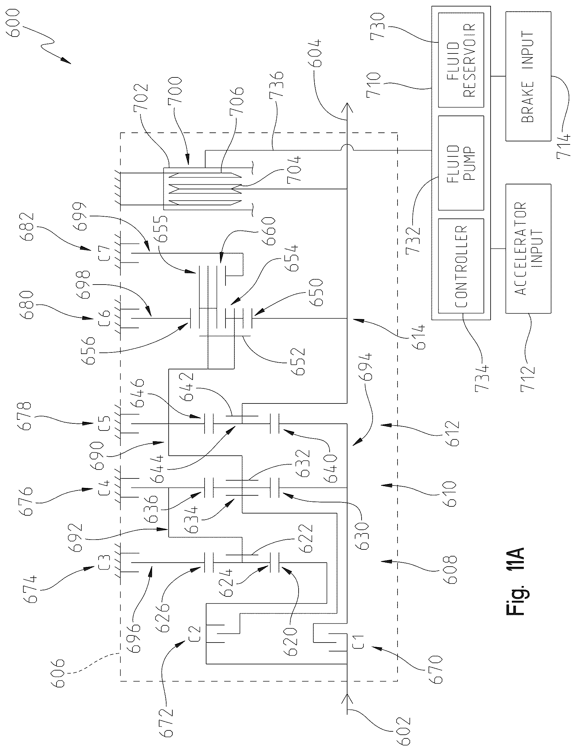 Patent US12612954 Figure 18 – Multi-speed planetary transmission