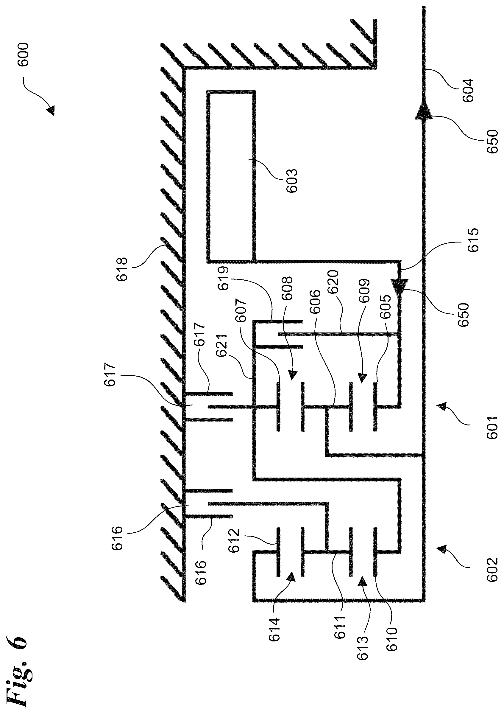 Patent US12612955 Figure 6 – Modular three-speed transmission for an electric drive system