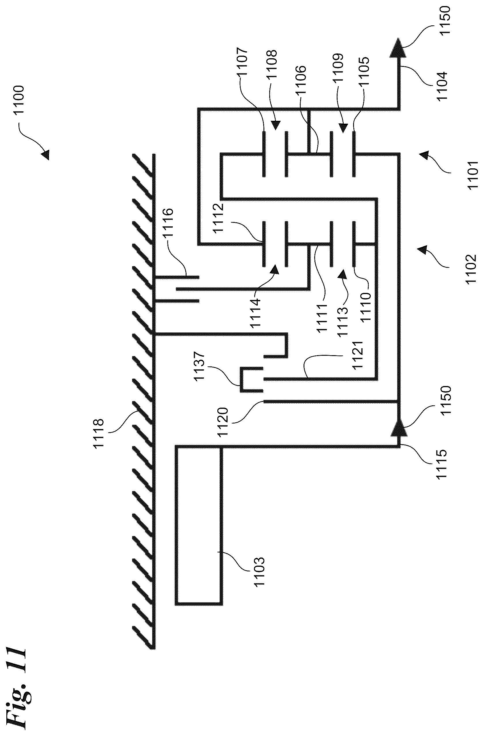 Patent US12612955 Figure 11 – Modular three-speed transmission for an electric drive system