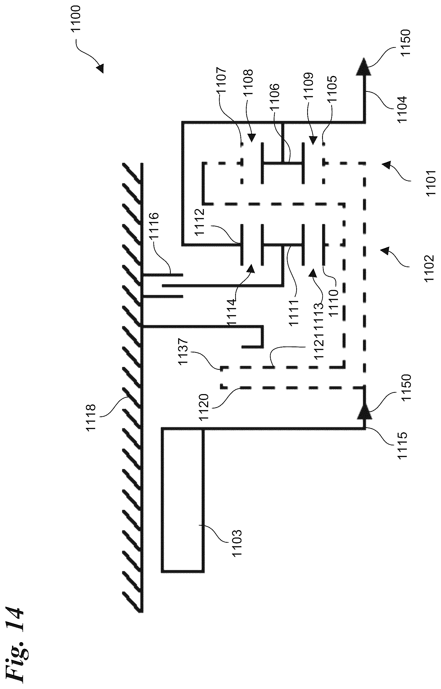 Patent US12612955 Figure 14 – Modular three-speed transmission for an electric drive system