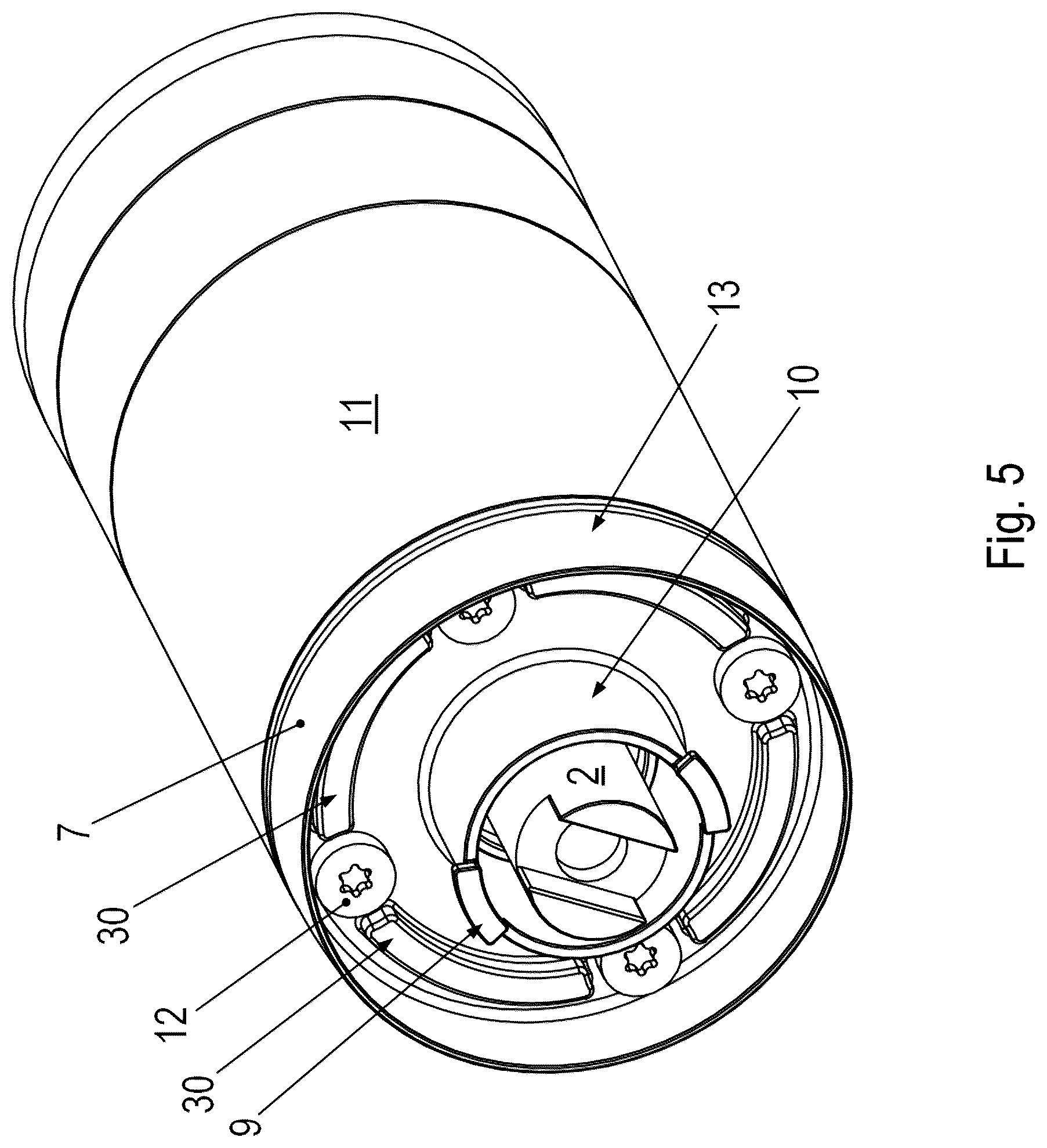 Patent US12612964 Figure 5 – Geared motor including an electric motor and a gearbox