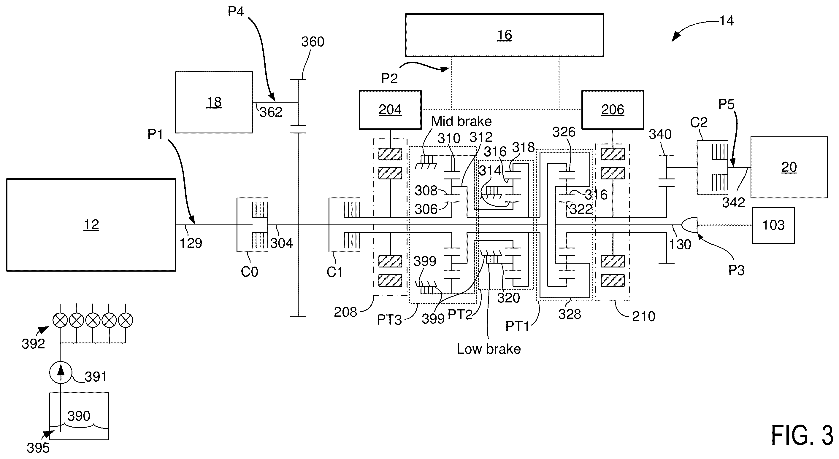 Patent US12612967 Figure 3 – System and method for clutch heating control