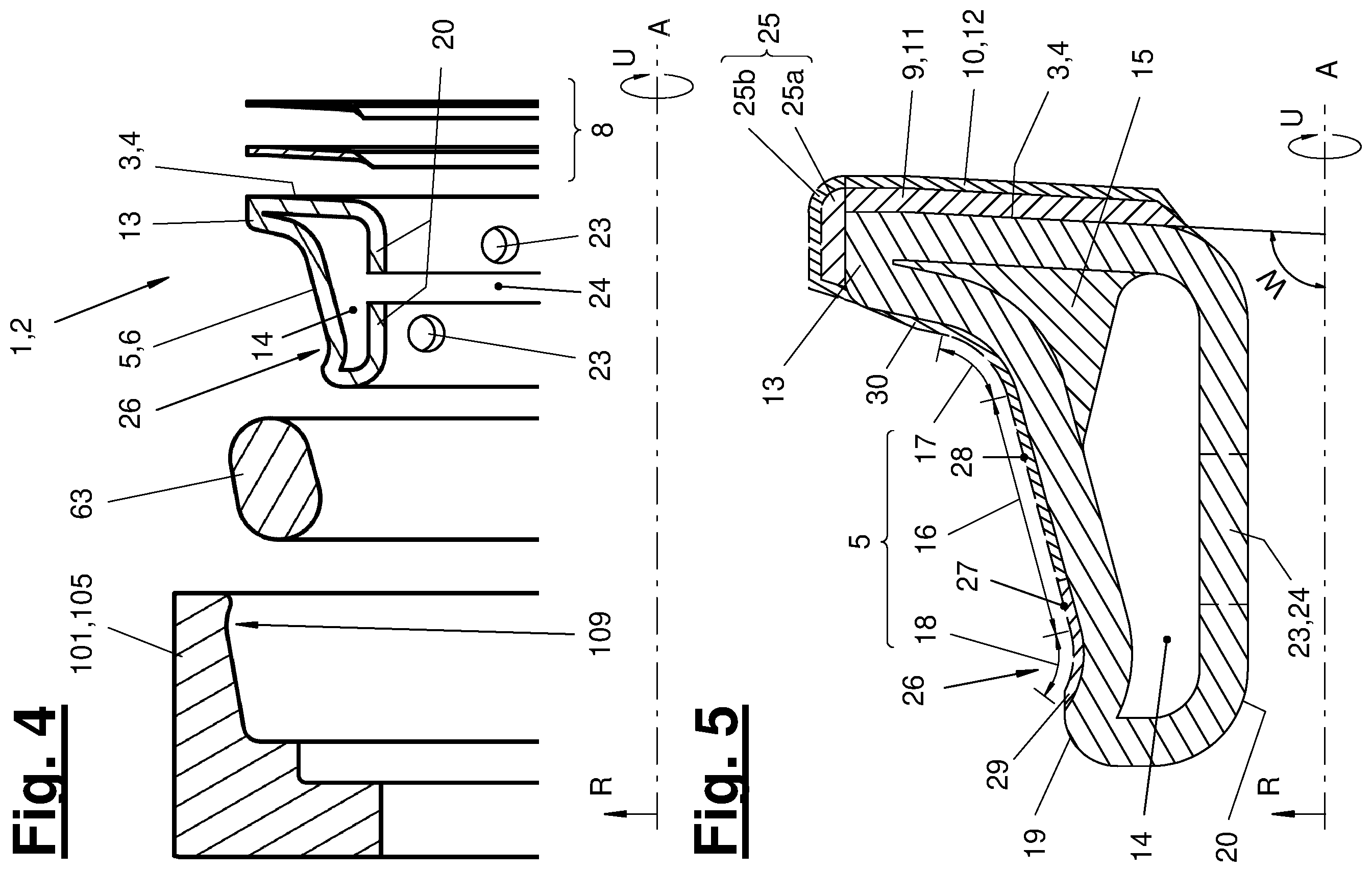 Patent US12612970 Figure 4 – Hard sealing ring having an anti-friction surface, anti-friction sealing device, and production method