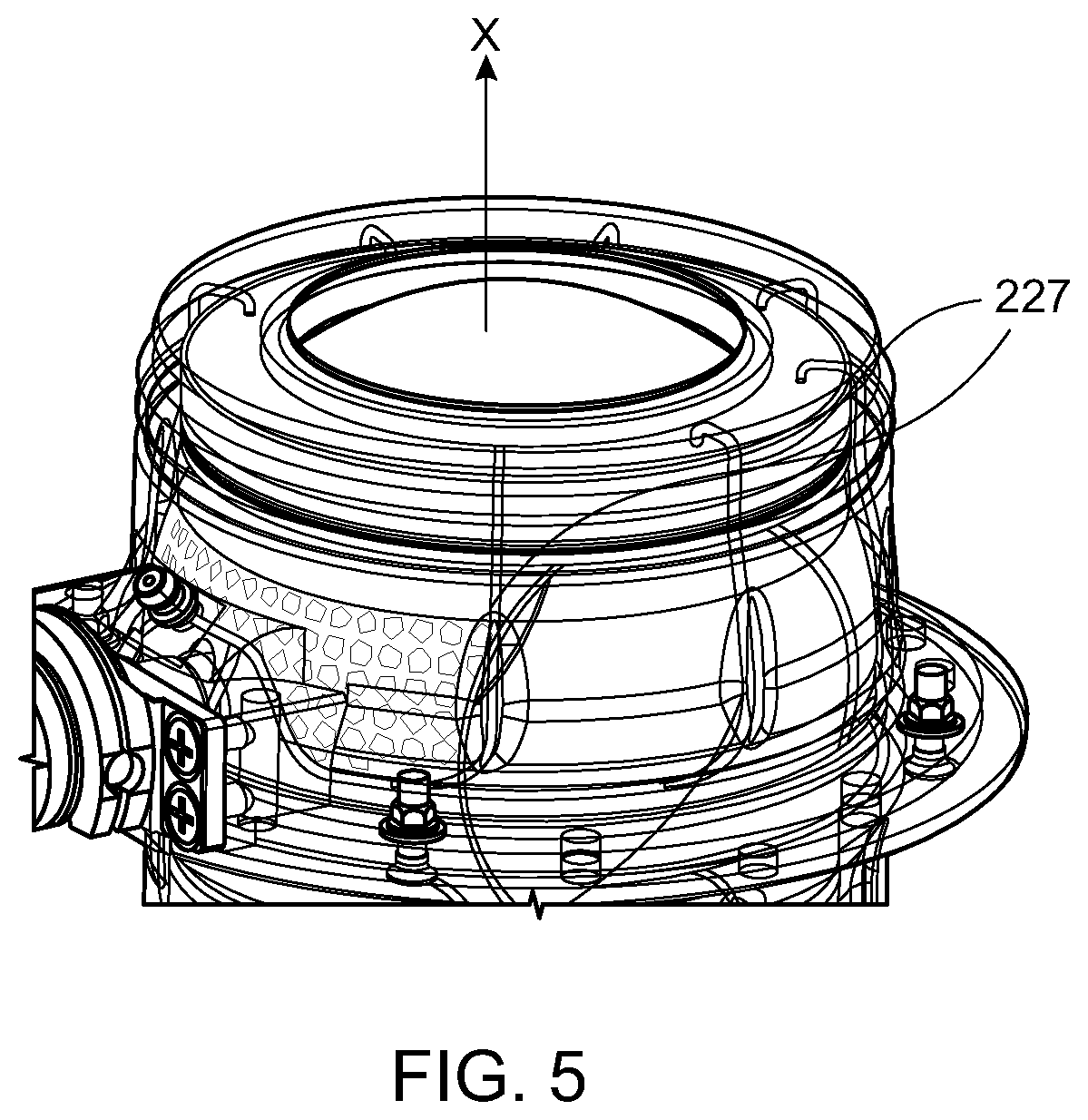 Patent US12612972 Figure 4 – Drain valve sealing arrangement