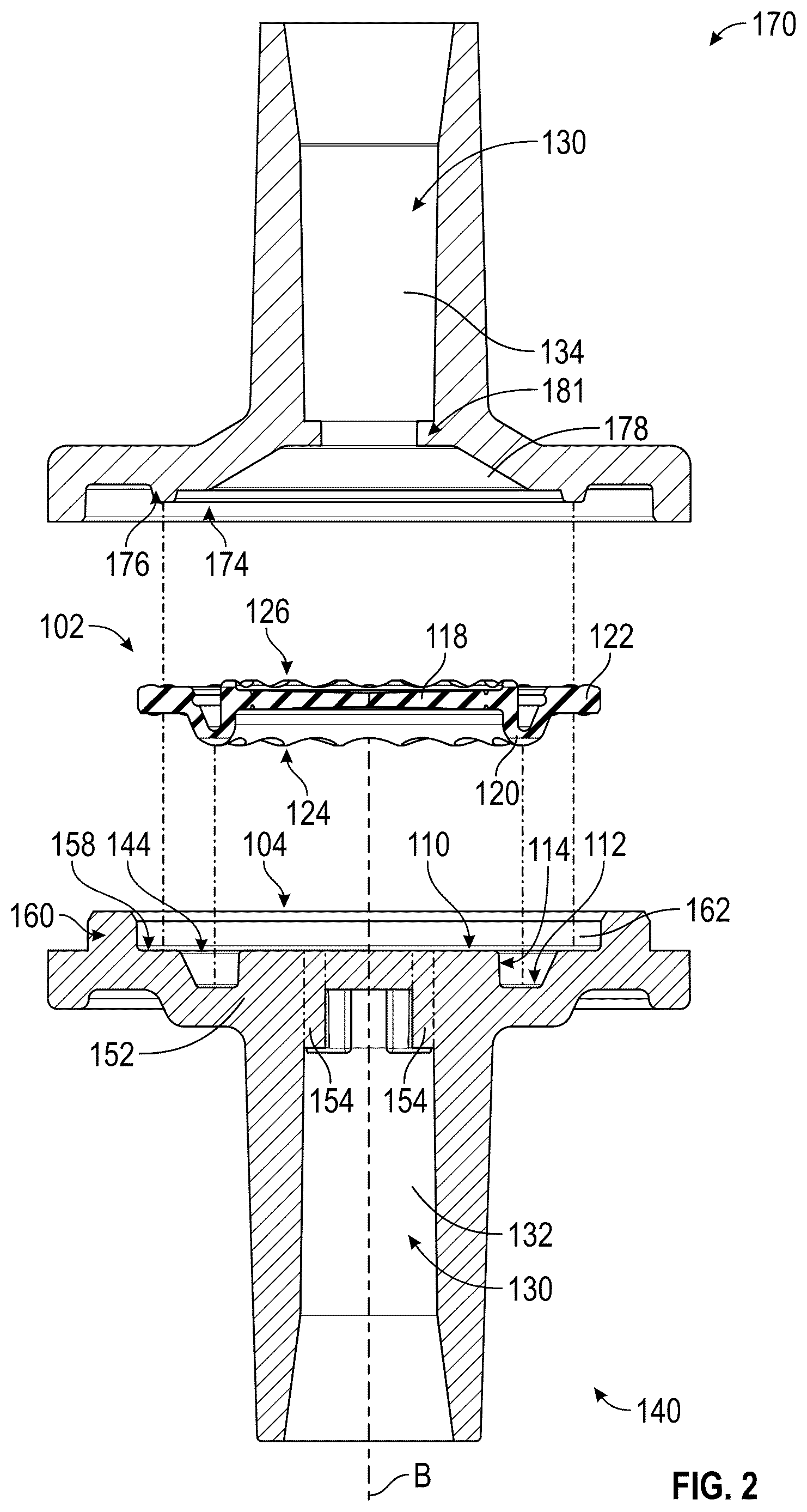 Patent US12612973 Figure 2 – Diaphragm check valve