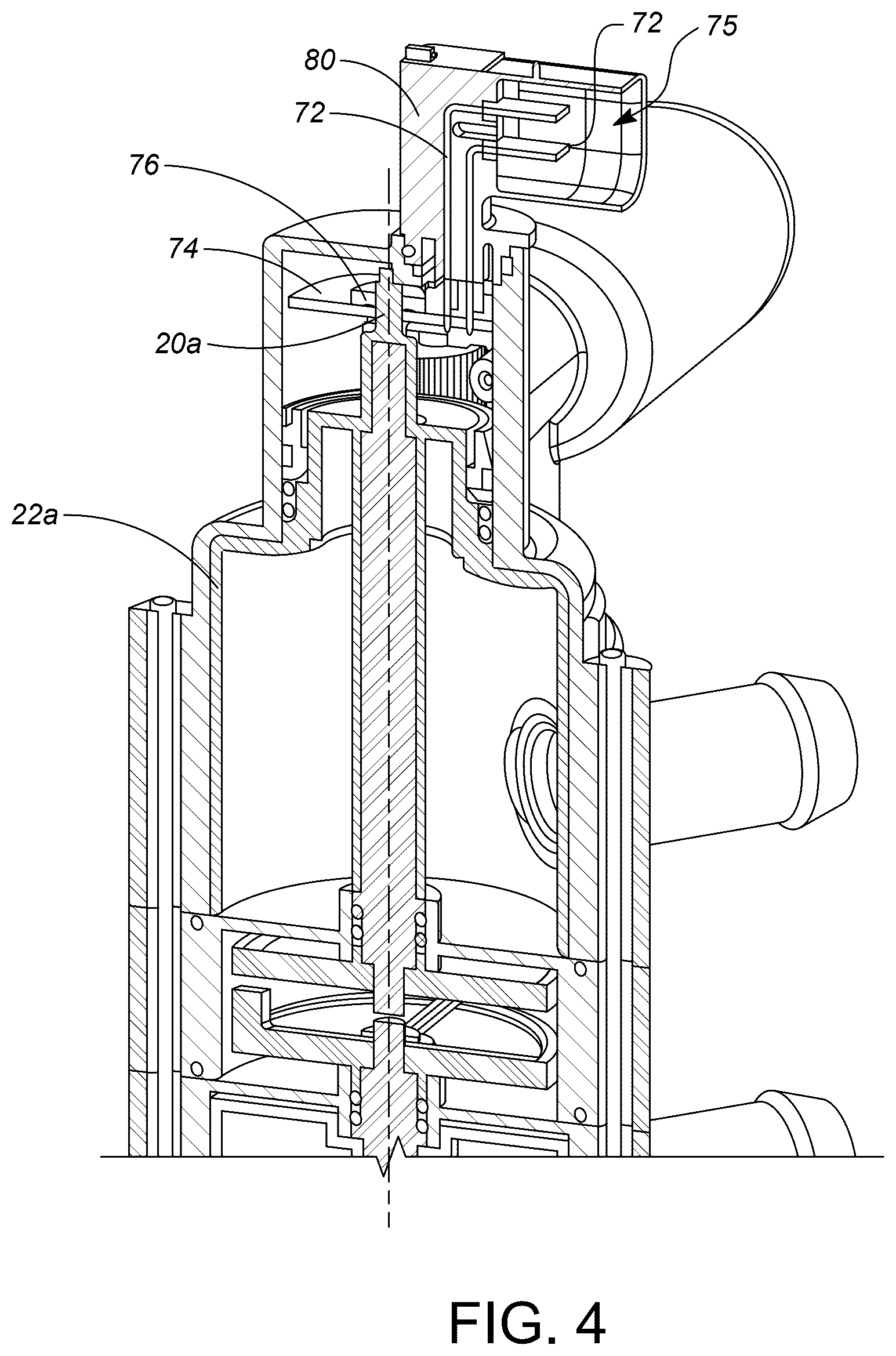Patent US12612974 Figure 4 – Stacked valve assembly