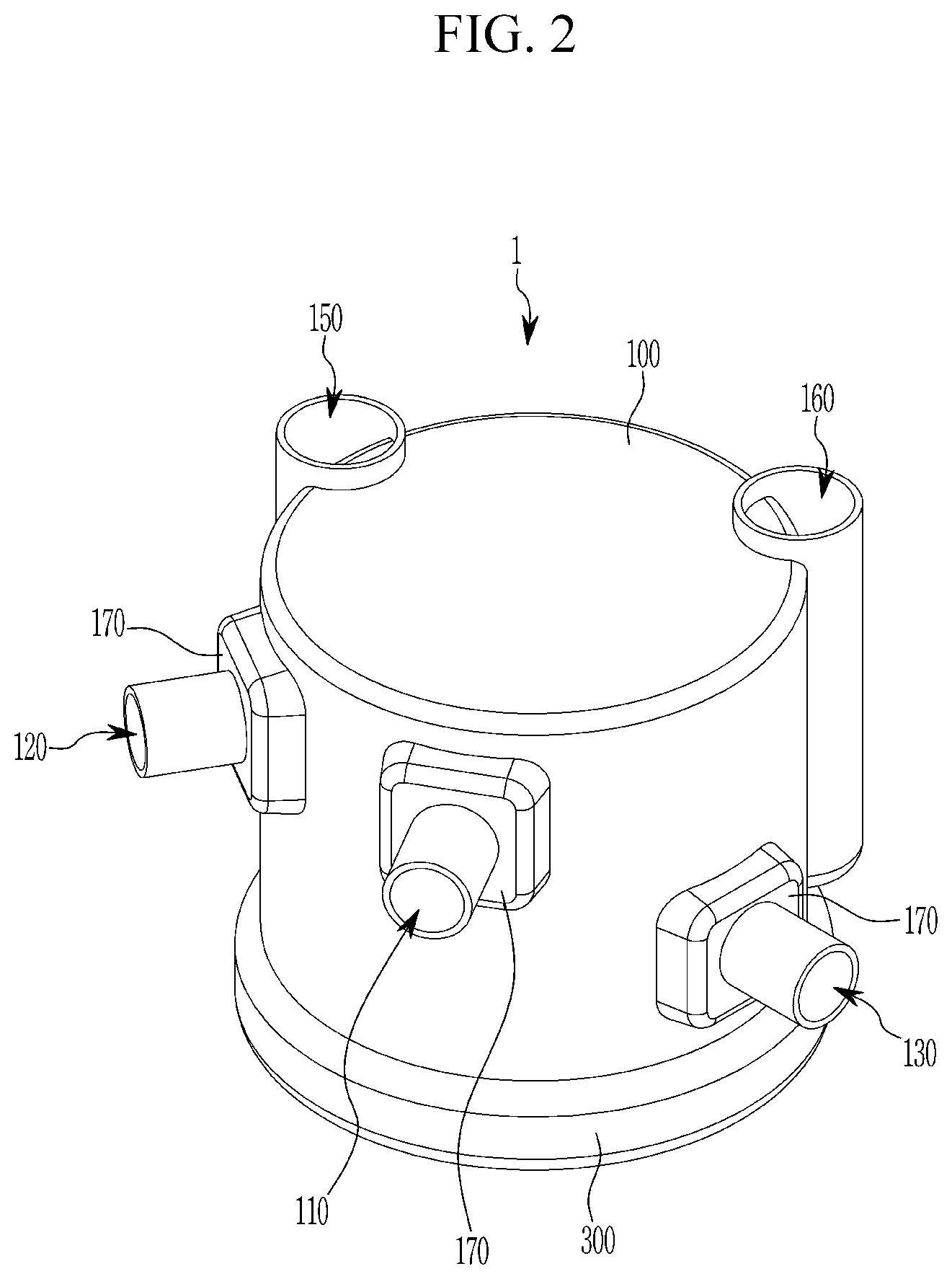 Patent US12612975 Figure 2 – Multi-way coolant valve and heat pump system having the same