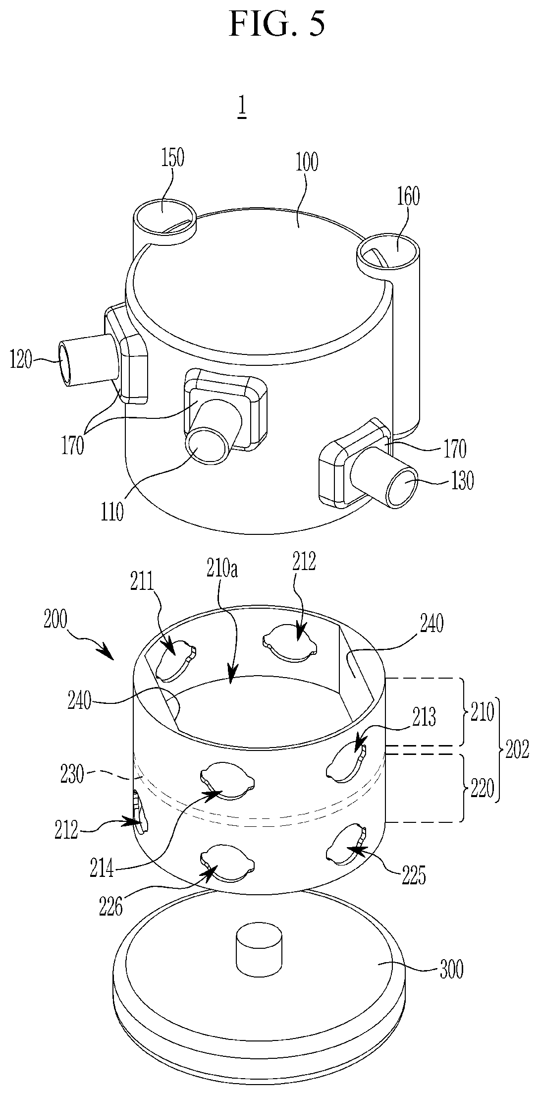 Patent US12612975 Figure 5 – Multi-way coolant valve and heat pump system having the same