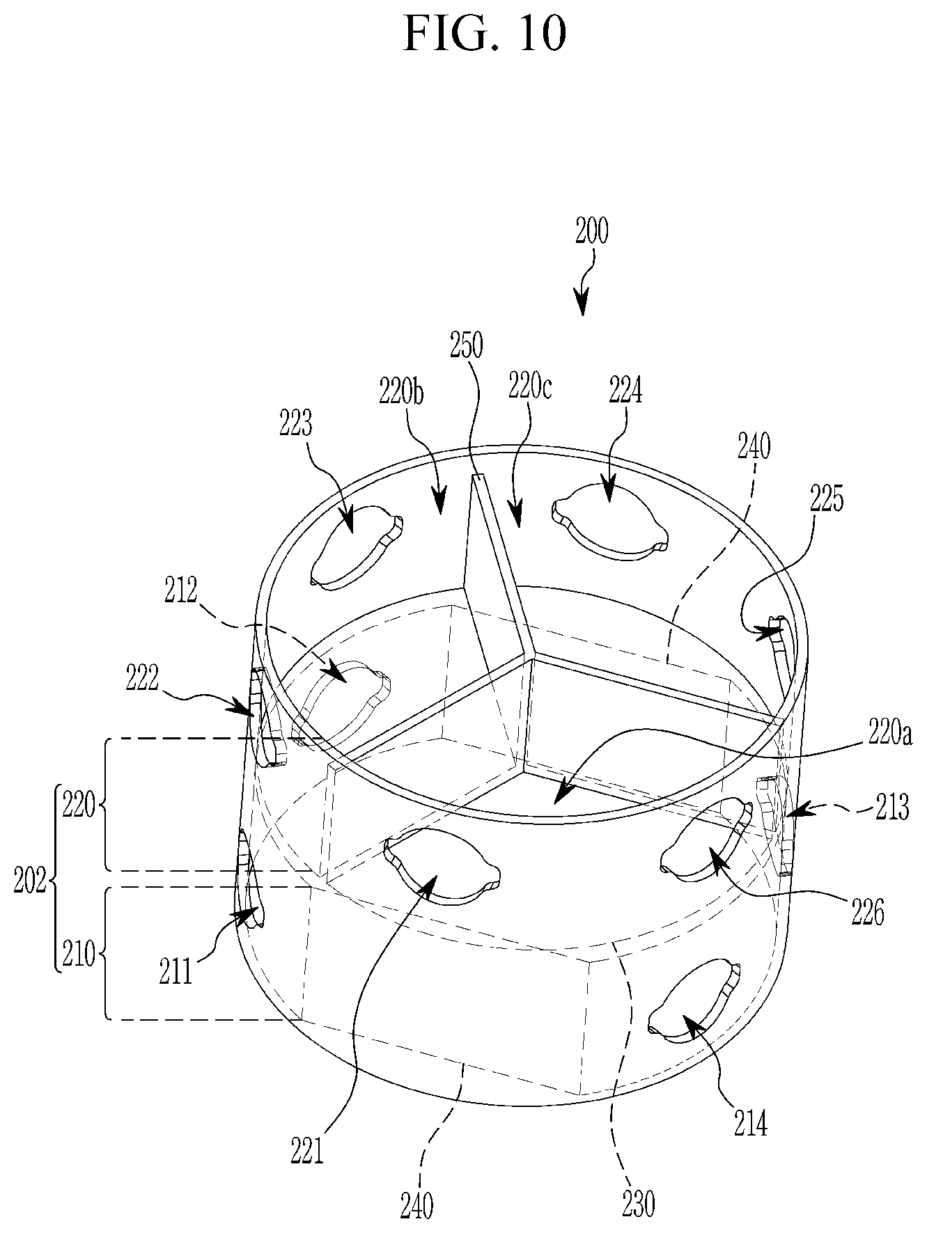 Patent US12612975 Figure 10 – Multi-way coolant valve and heat pump system having the same