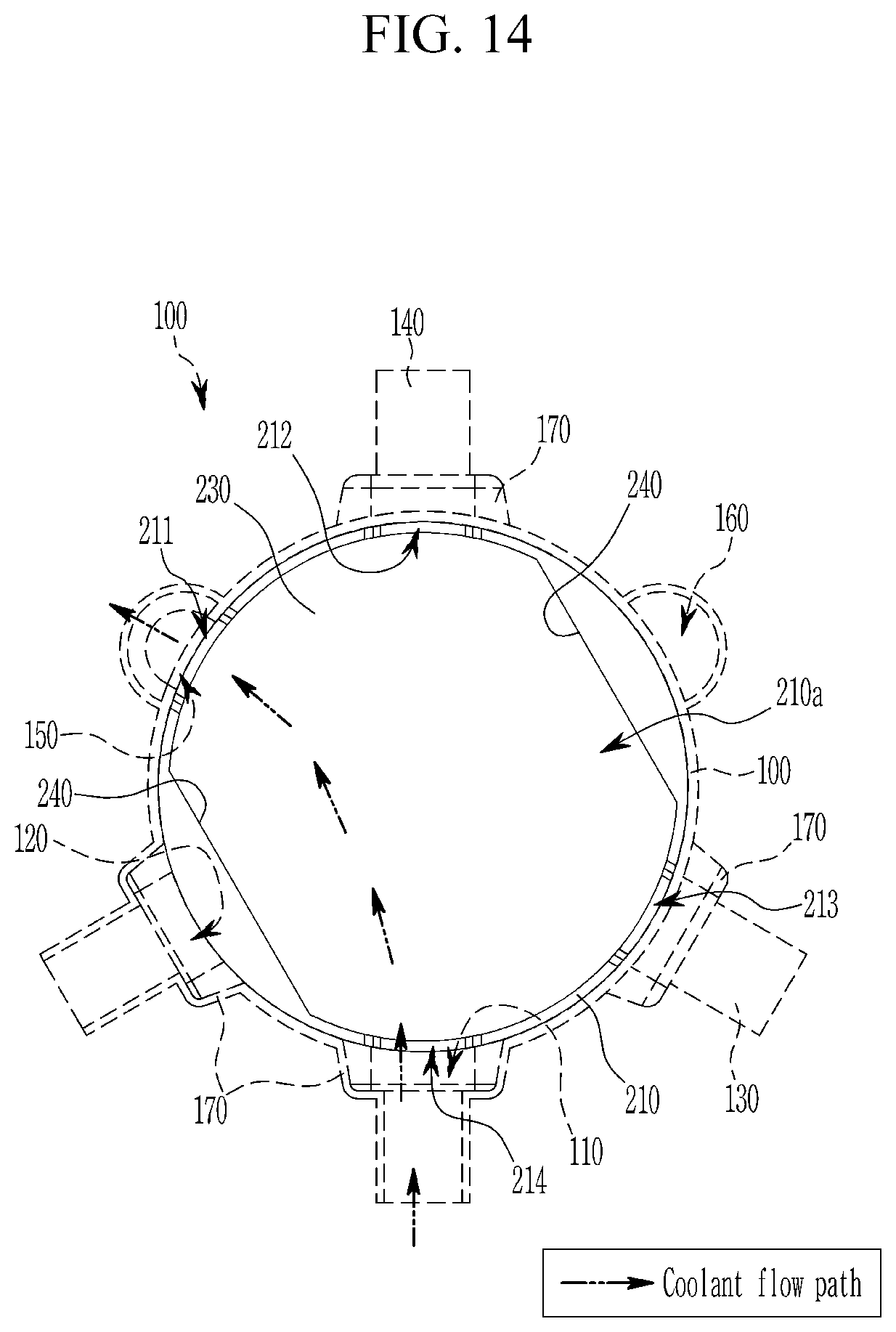 Patent US12612975 Figure 14 – Multi-way coolant valve and heat pump system having the same