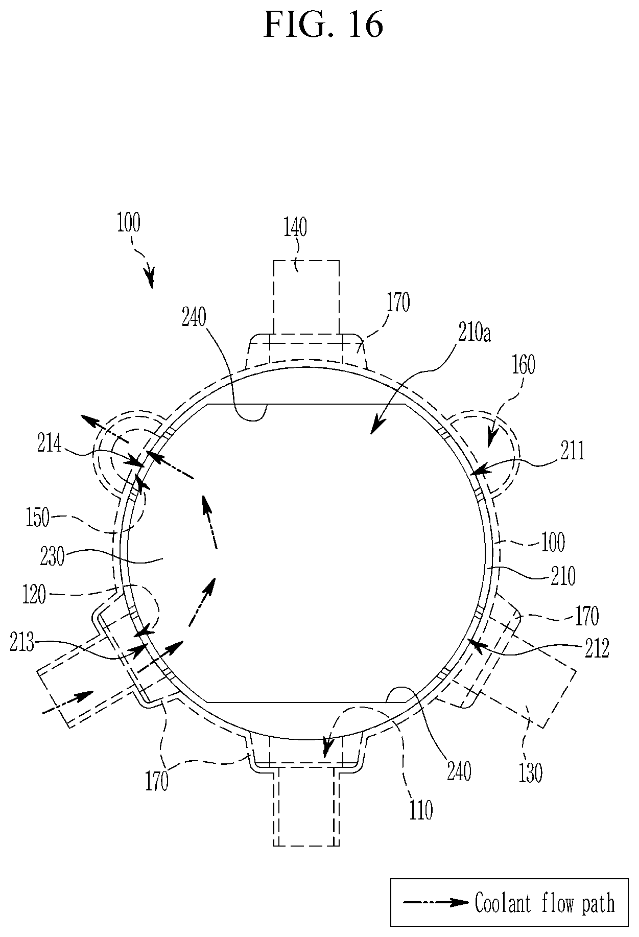 Patent US12612975 Figure 16 – Multi-way coolant valve and heat pump system having the same