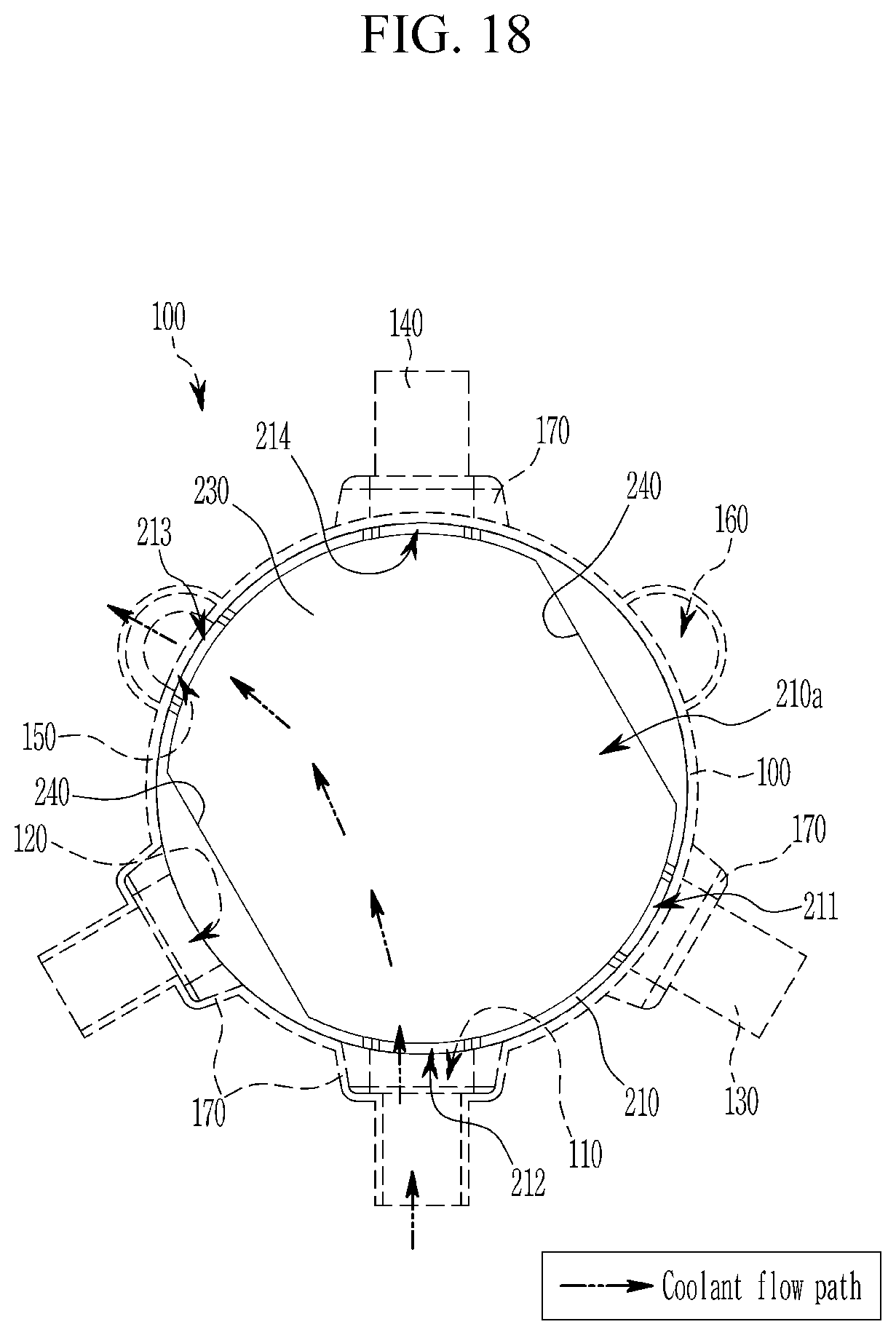 Patent US12612975 Figure 18 – Multi-way coolant valve and heat pump system having the same