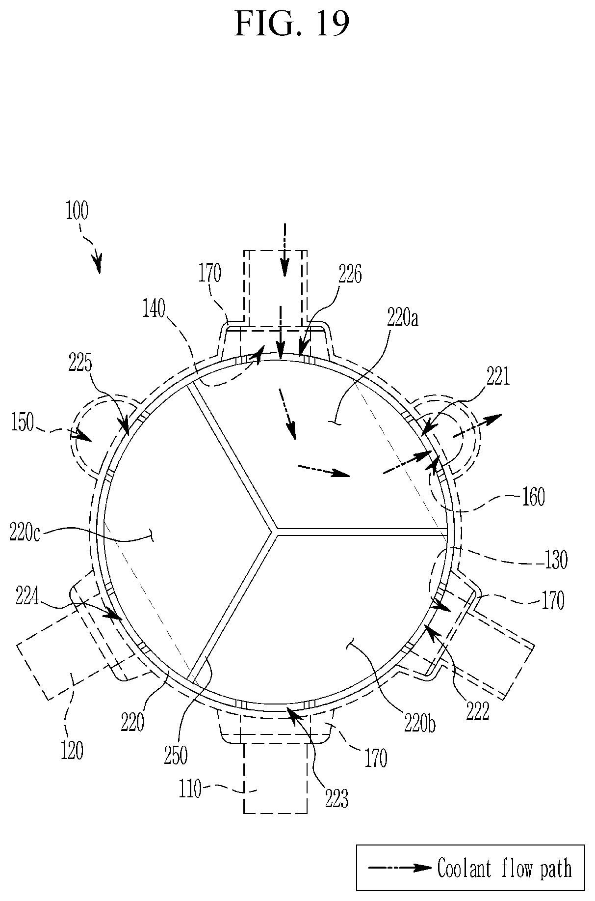 Patent US12612975 Figure 19 – Multi-way coolant valve and heat pump system having the same