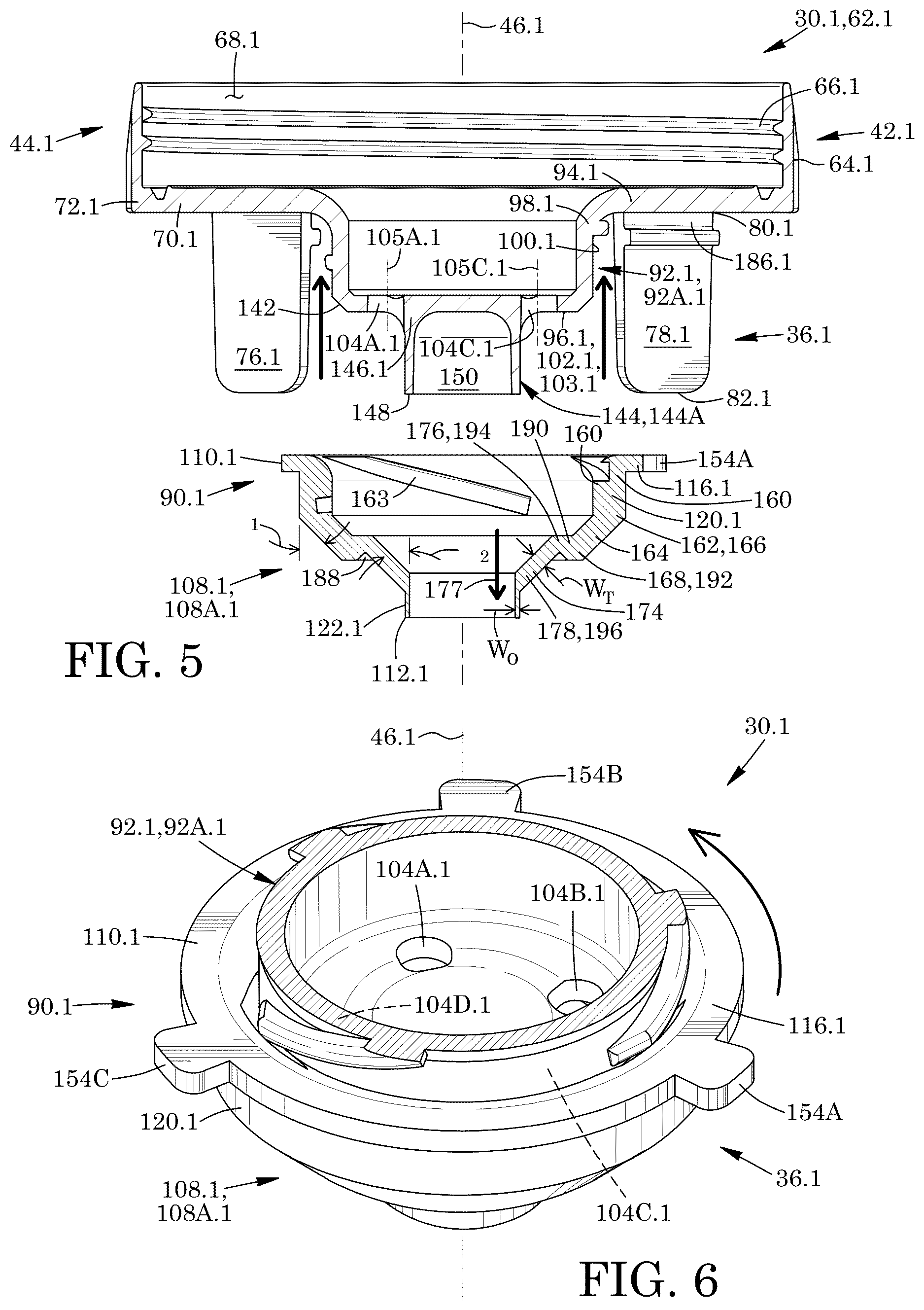 Patent US12612976 Figure 4 – Valve assembly for dispensing foodstuff and dispenser apparatus and lid comprising the same