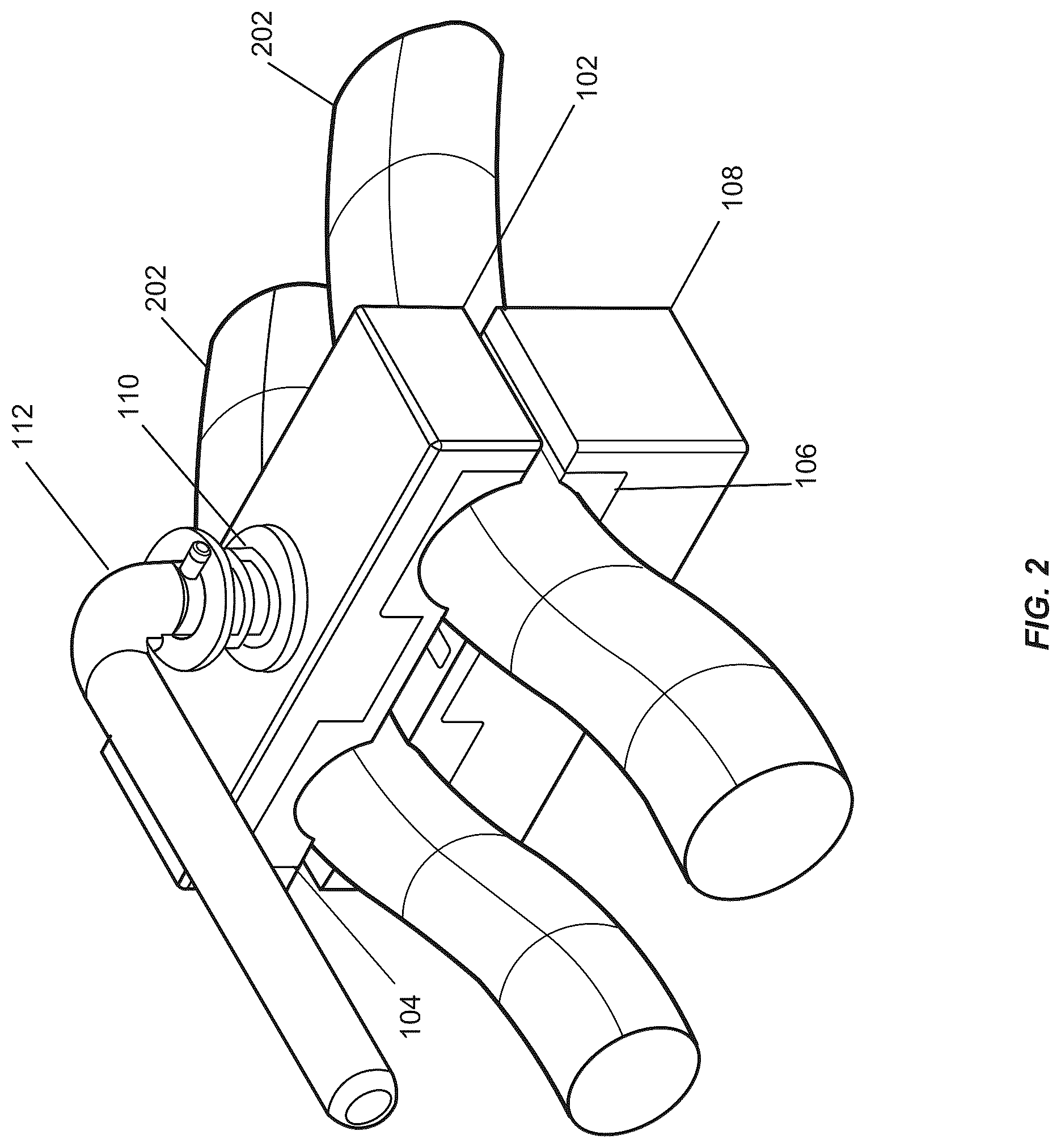 Patent US12612980 Figure 2 – Clamp assembly for drilling service lines