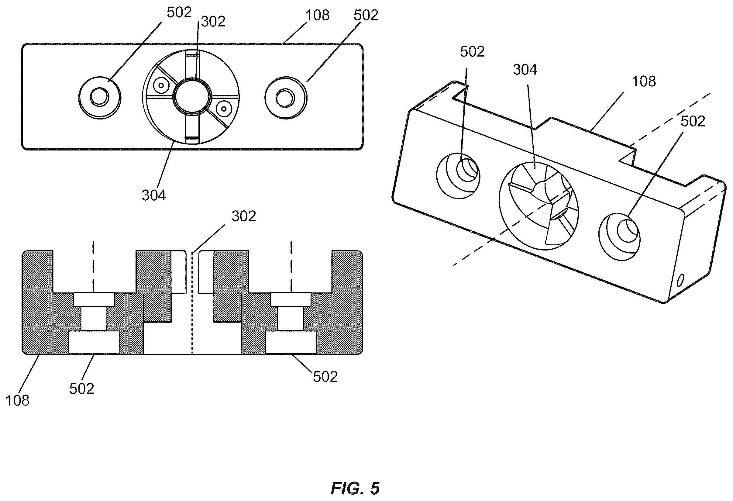 Patent US12612980 Figure 5 – Clamp assembly for drilling service lines