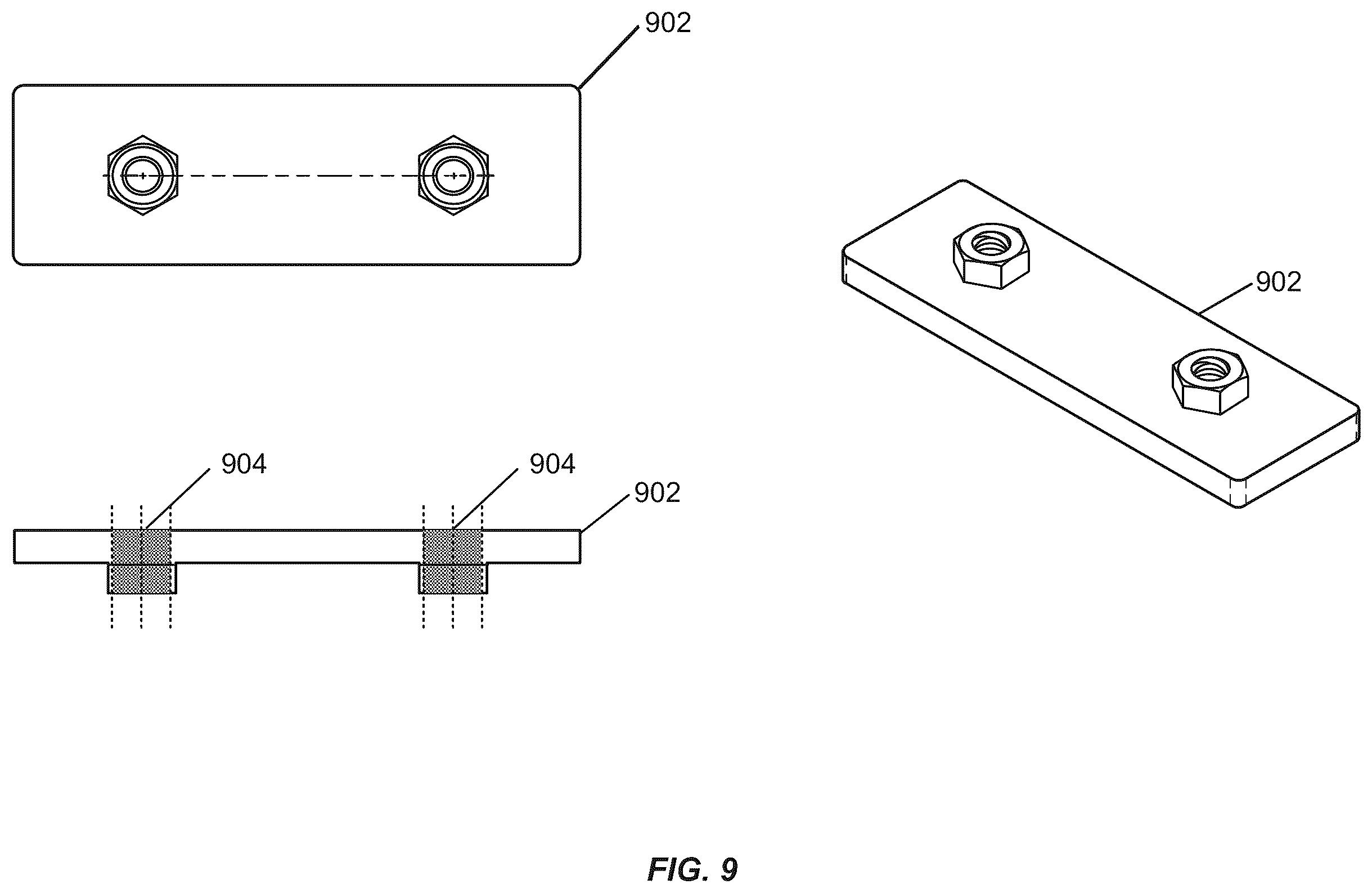 Patent US12612980 Figure 9 – Clamp assembly for drilling service lines