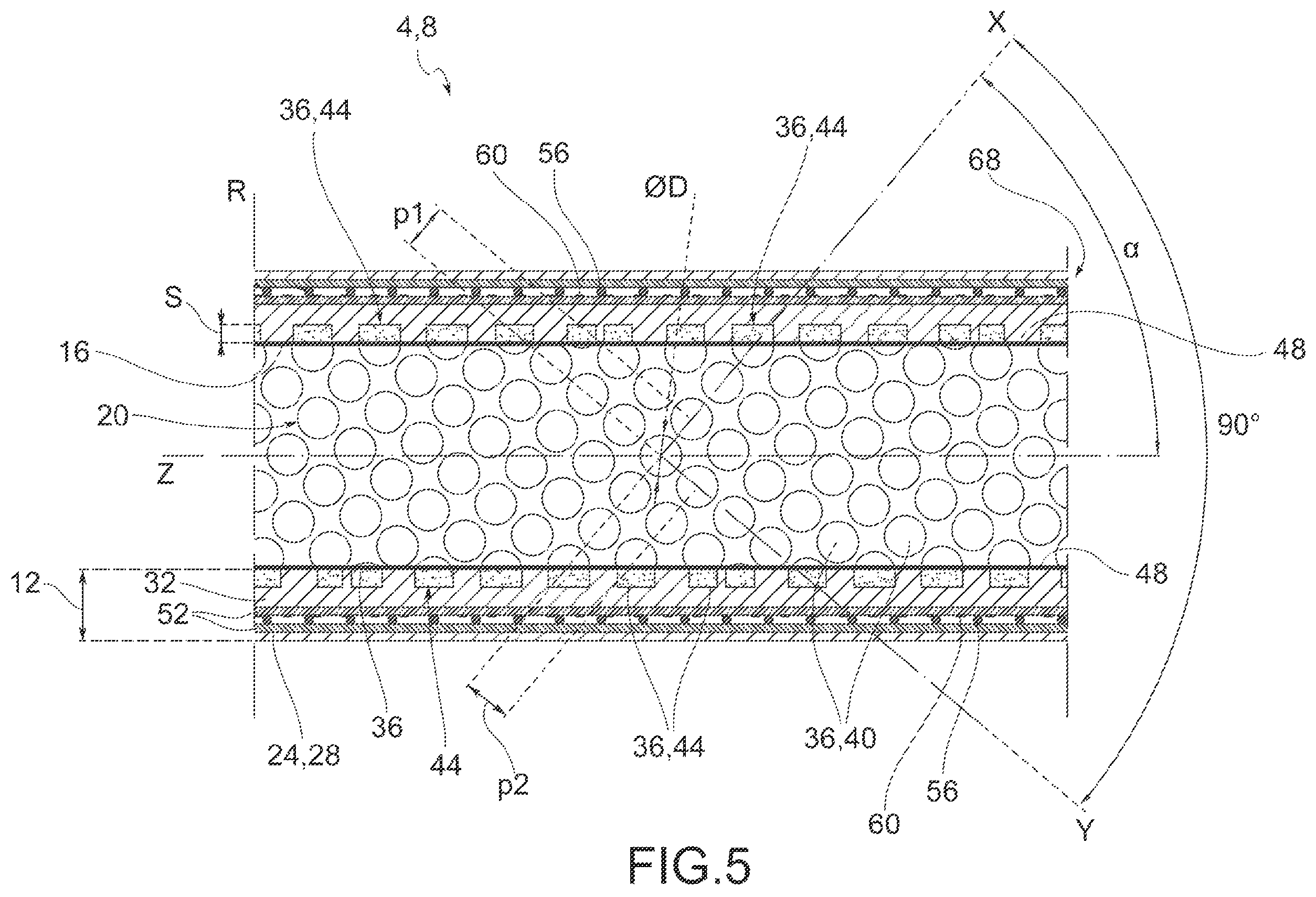 Patent US12612983 Figure 5 – Flexible tube for conveying abrasive materials and related manufacturing method