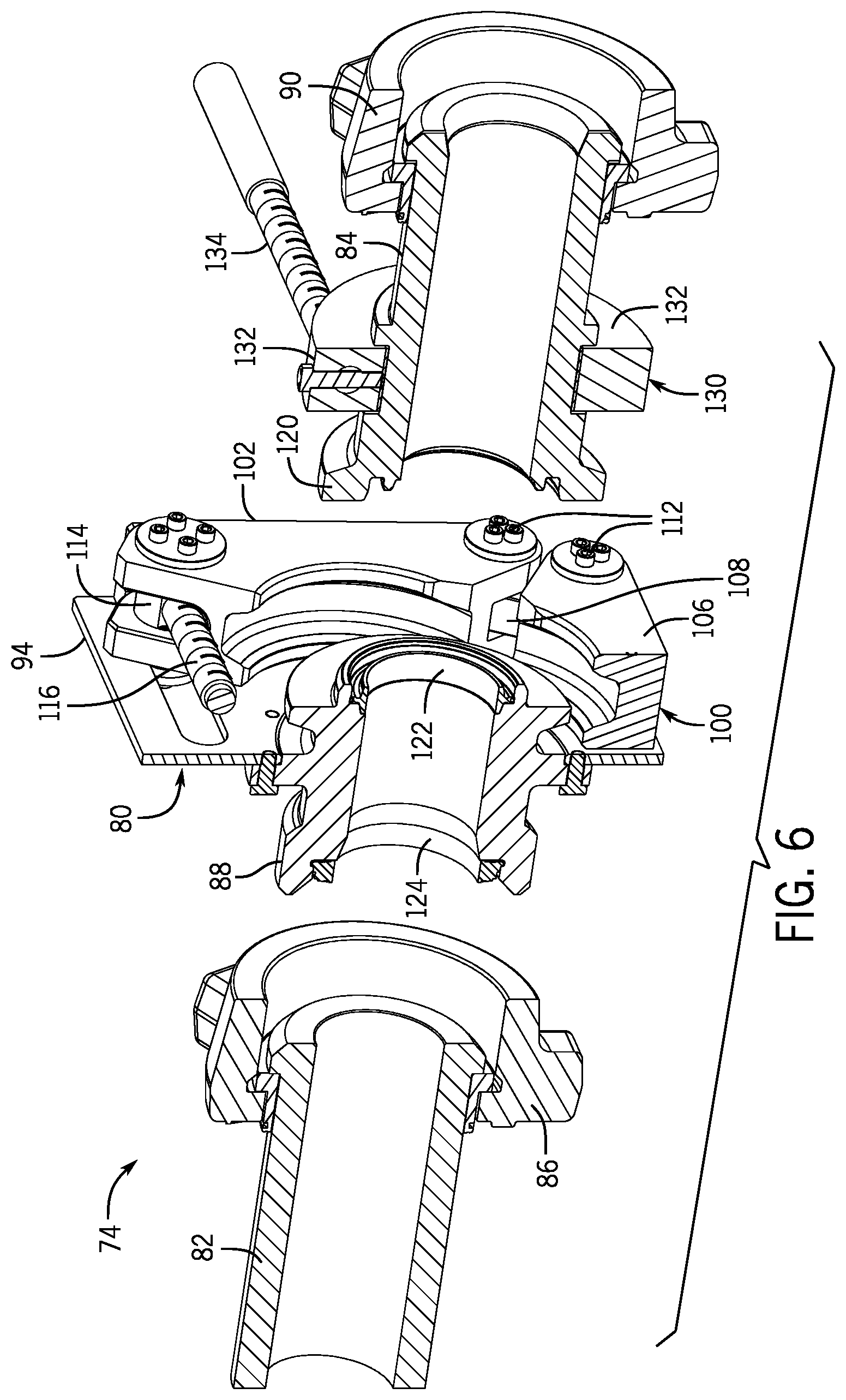 Patent US12612986 Figure 4 – Quick conduit connection system