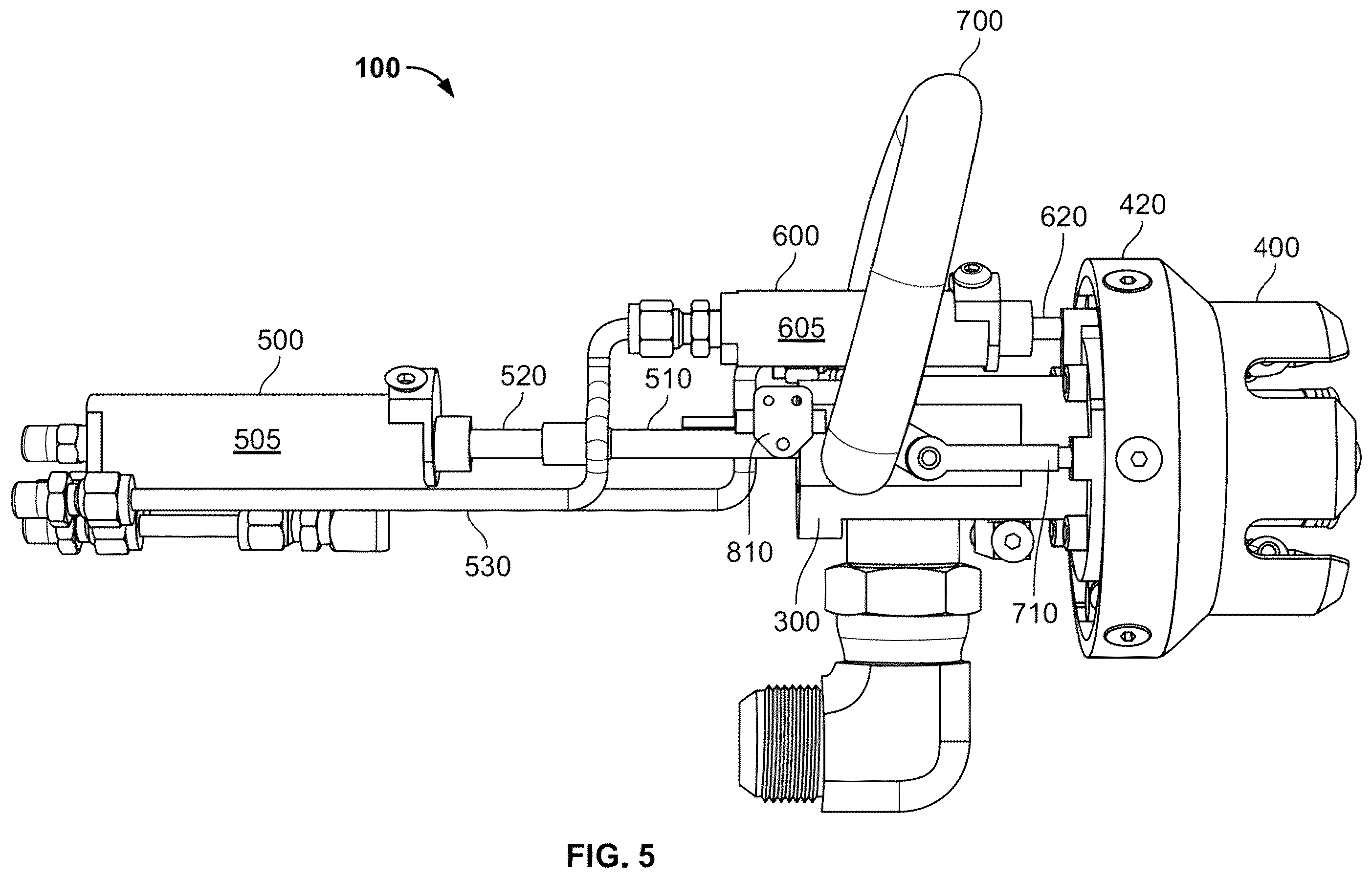 Patent US12612987 Figure 5 – Coupling nozzle for cryogenic fluid