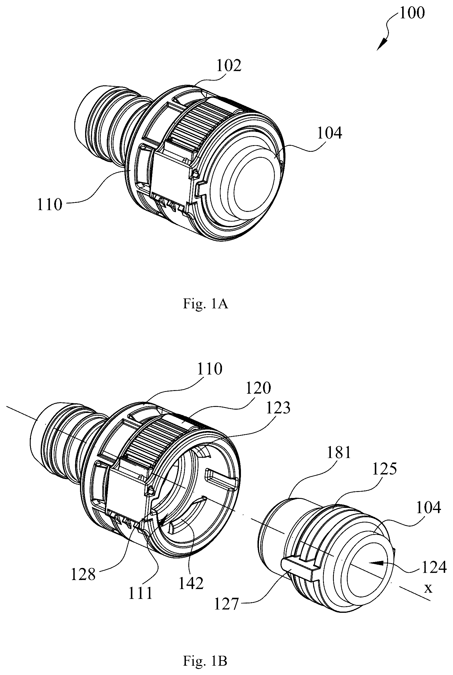 Patent US12612989 Figure 1 – Female connector and connector assembly comprising the same