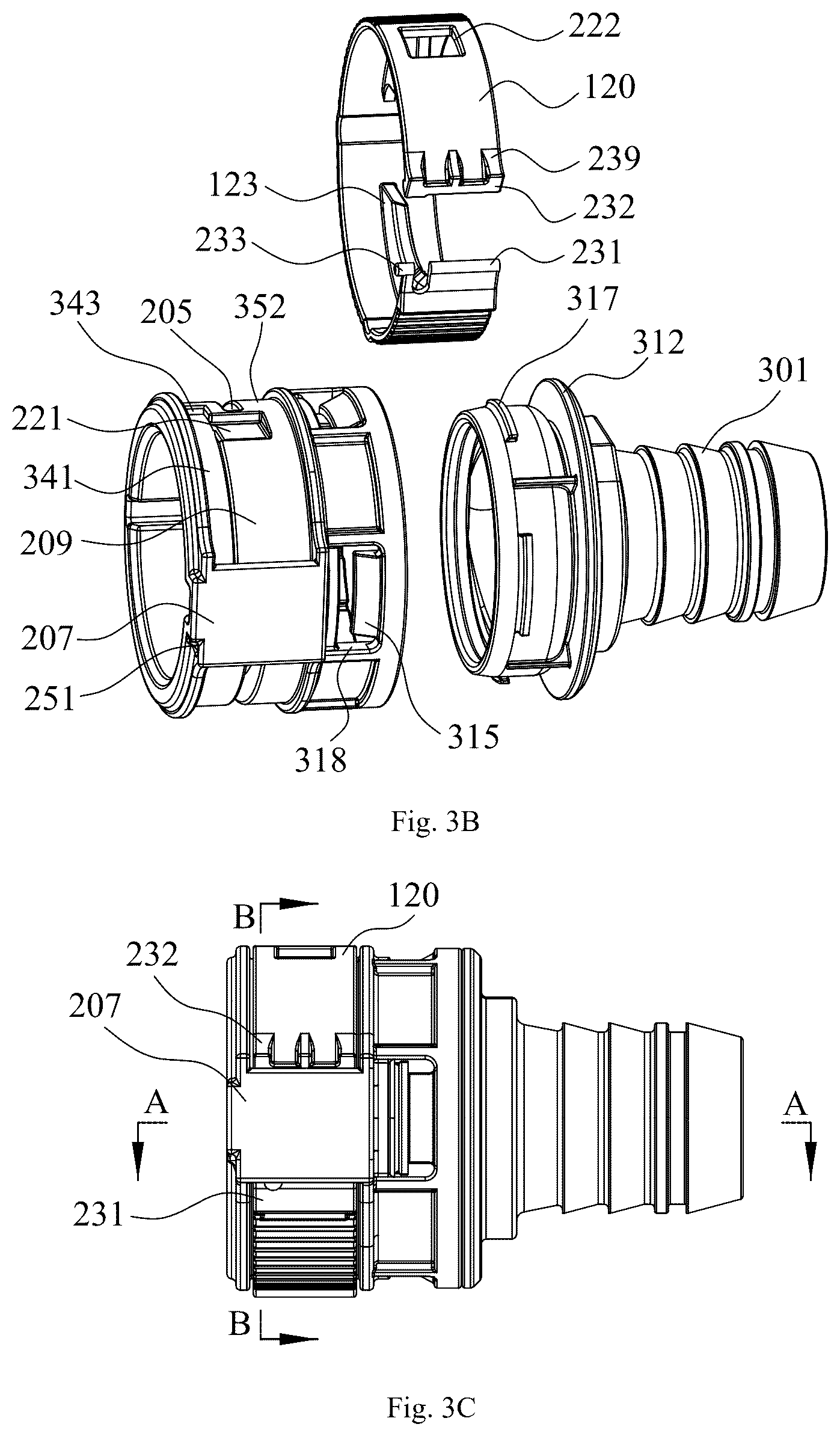 Patent US12612989 Figure 4 – Female connector and connector assembly comprising the same