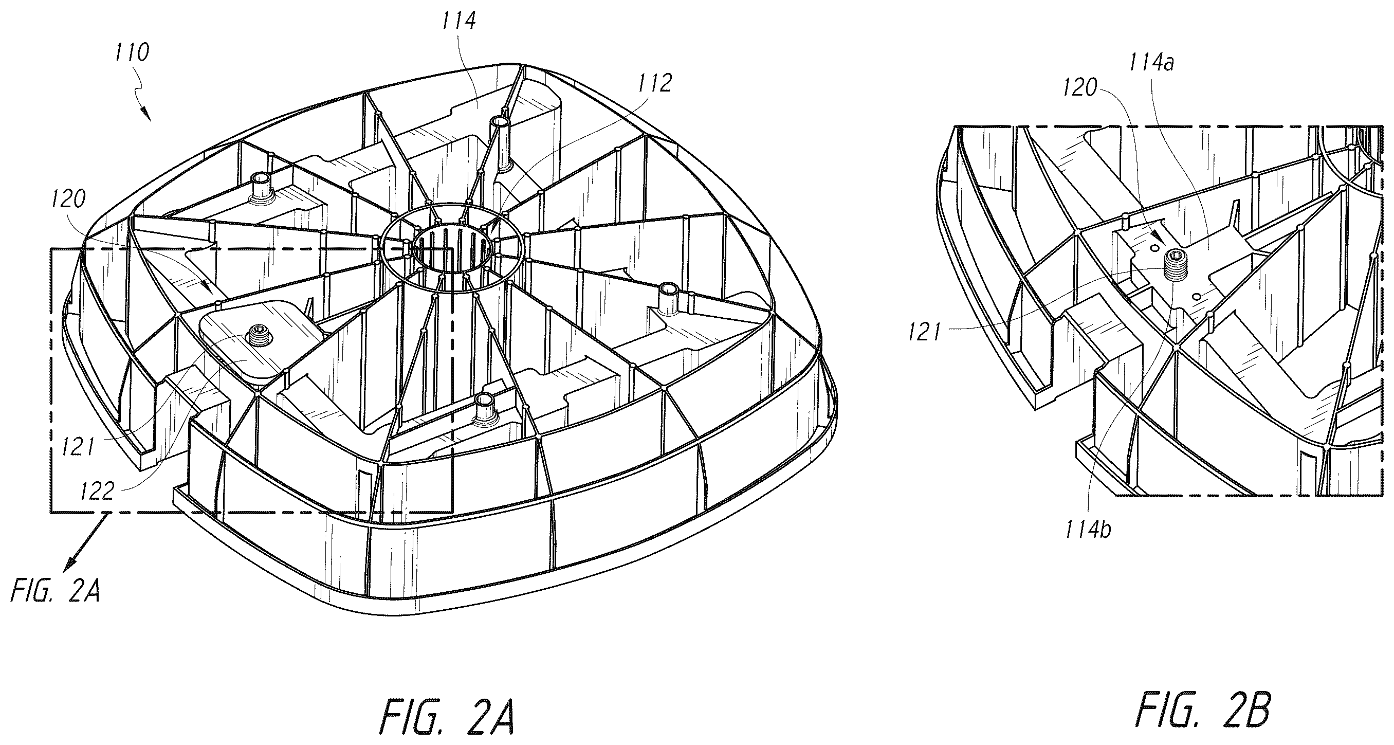 Patent US12612994 Figure 2 – Movable bases for shade structures