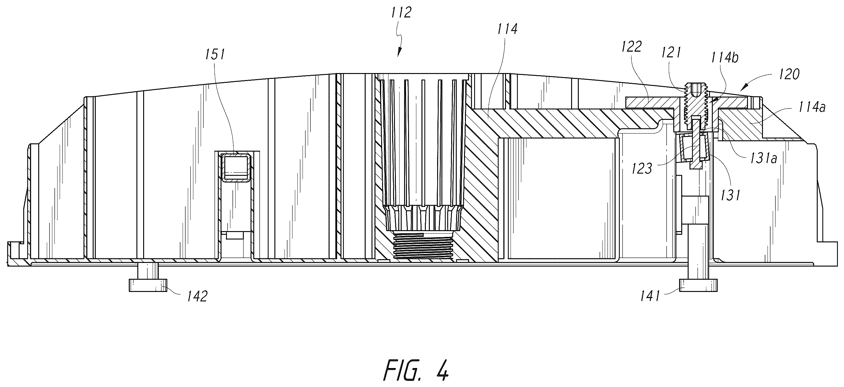 Patent US12612994 Figure 4 – Movable bases for shade structures