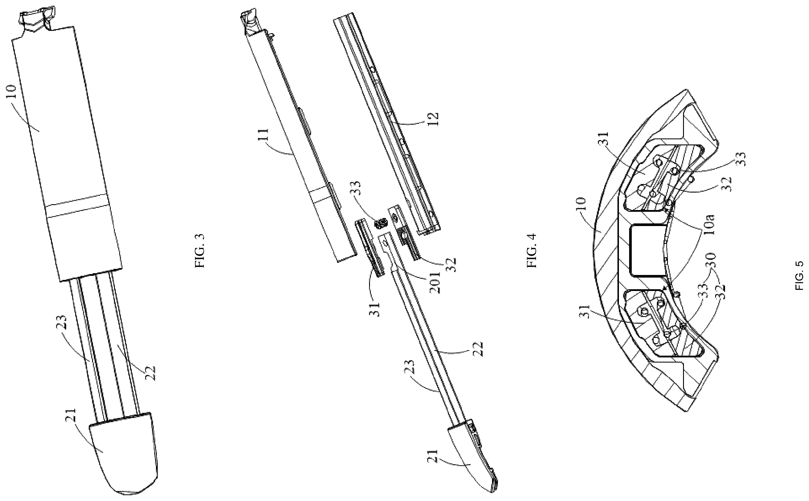 Patent US12612995 Figure 2 – Telescoping leg and support bracket