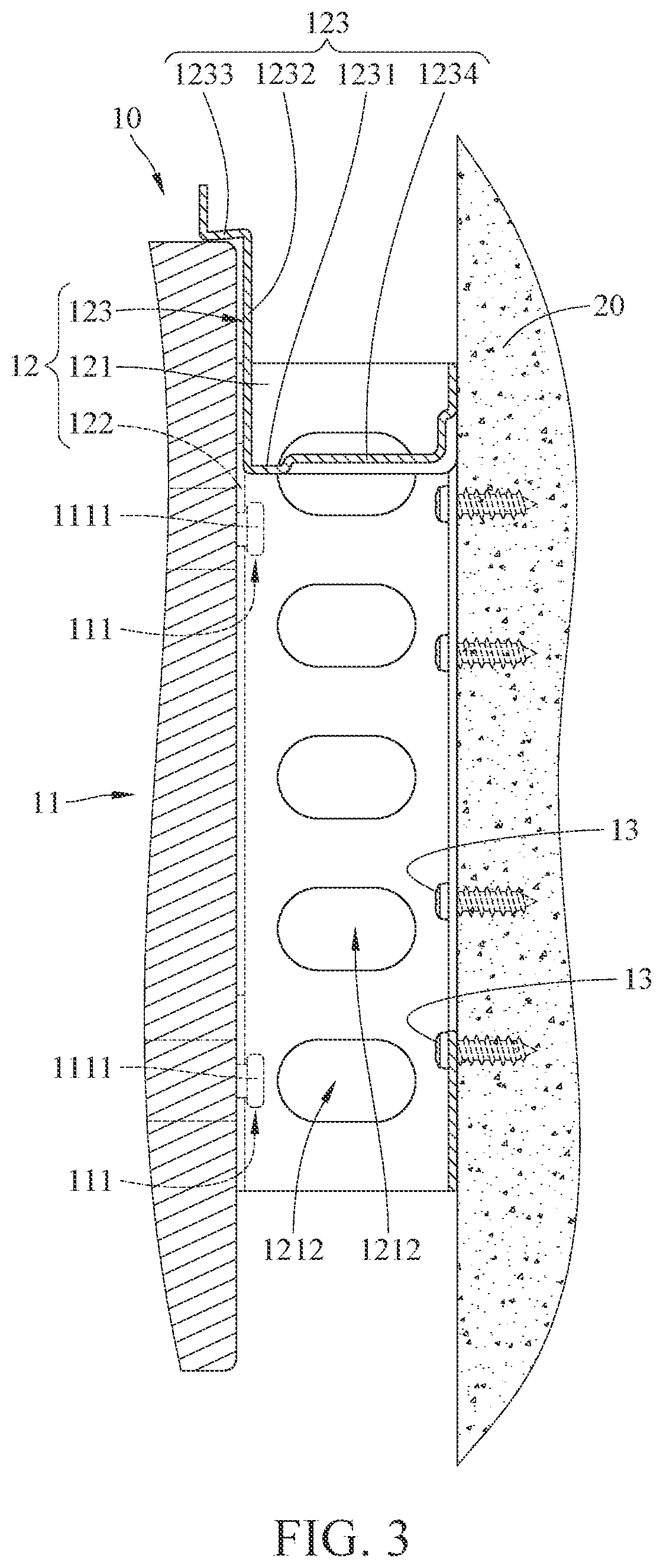 Patent US12612996 Figure 3 – Wall mount assembly and wall mount bracket