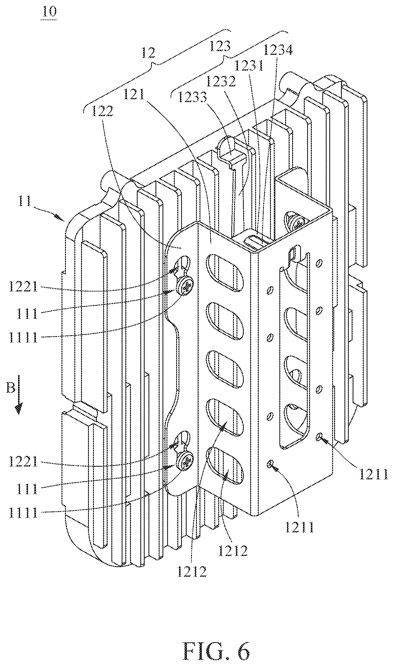 Patent US12612996 Figure 6 – Wall mount assembly and wall mount bracket