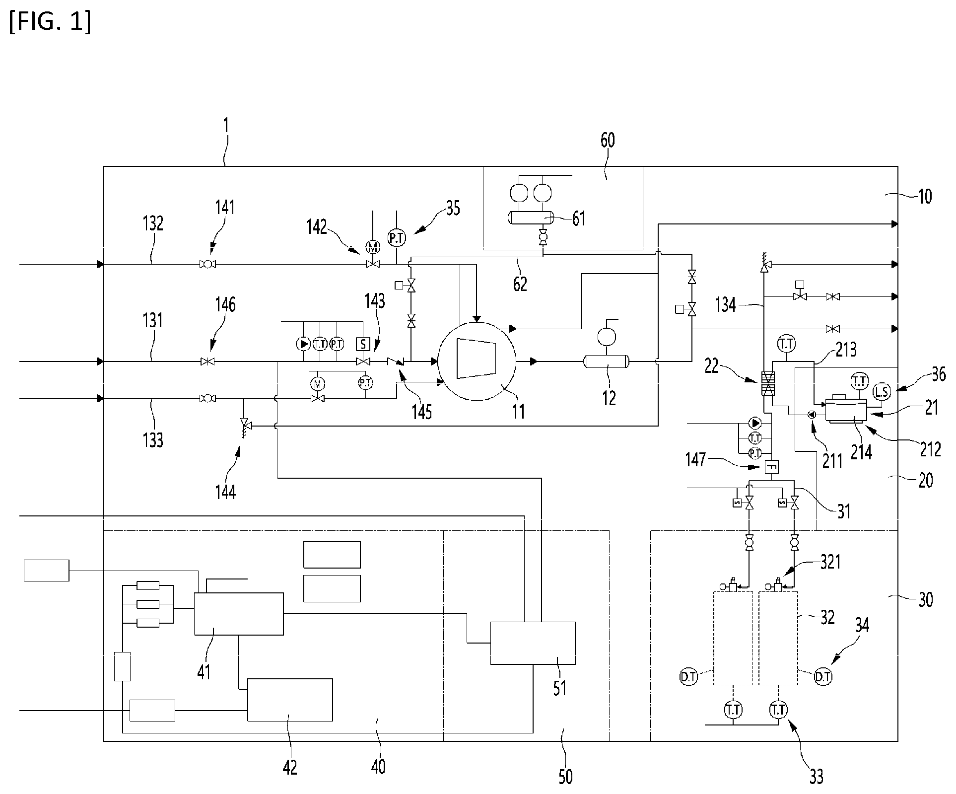 Patent US12612999 Figure 1 – Integrated and mobile automatic hydrogen station