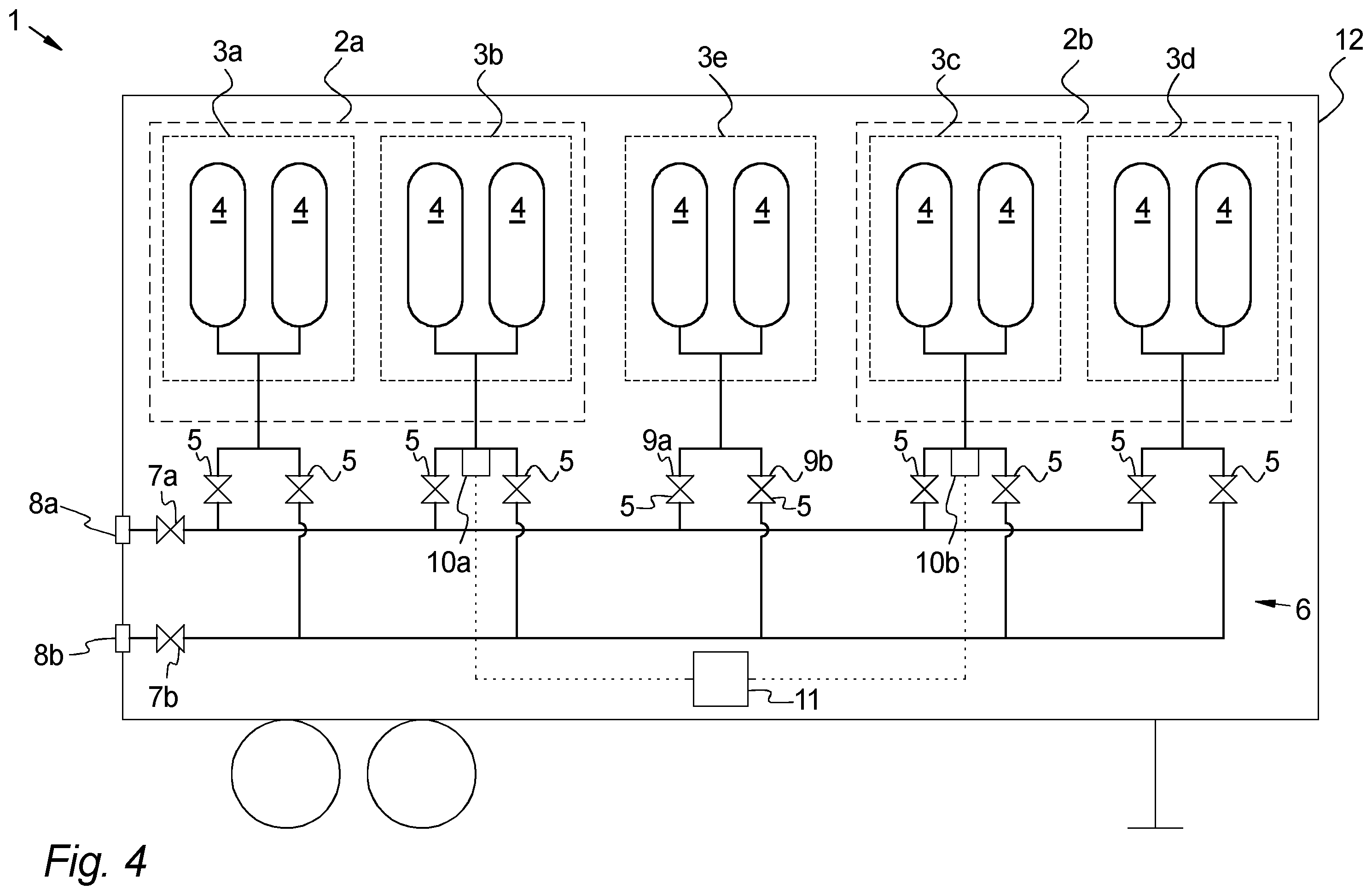 Patent US12613001 Figure 4 – MEGC trailer
