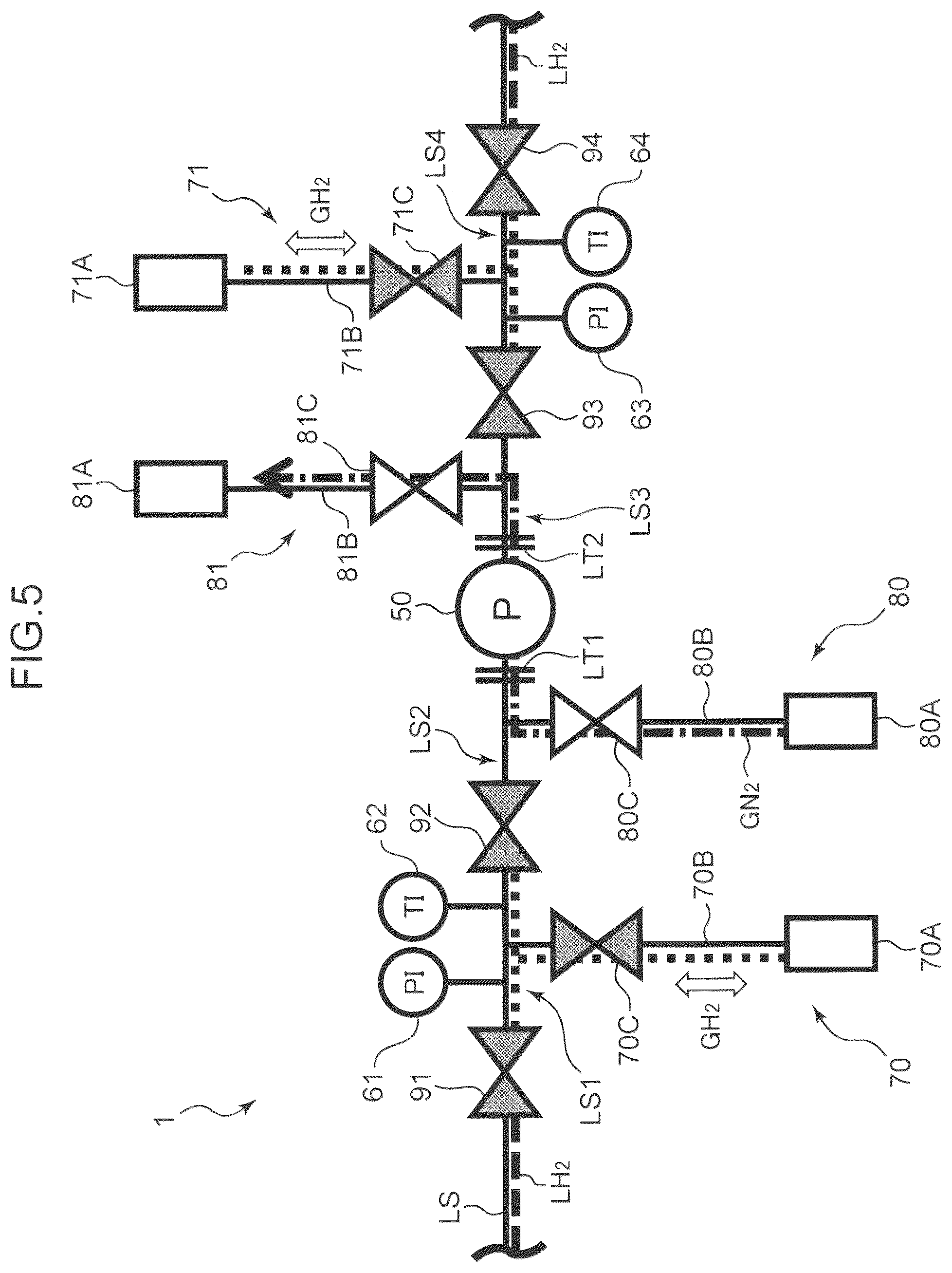 Patent US12613006 Figure 5 – Equipment maintenance method and liquefied hydrogen system