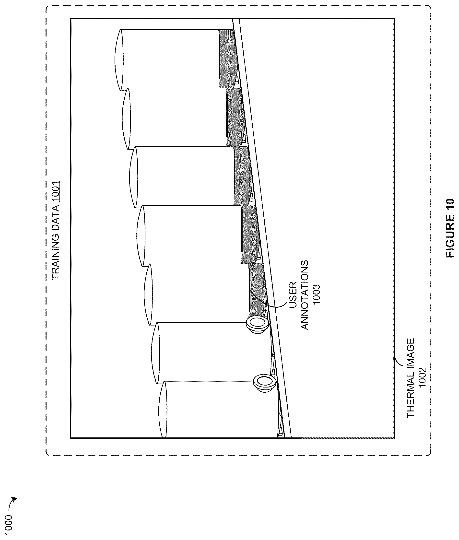 Patent US12613008 Figure 10 – Machine learning system for storage vessel fill level detection