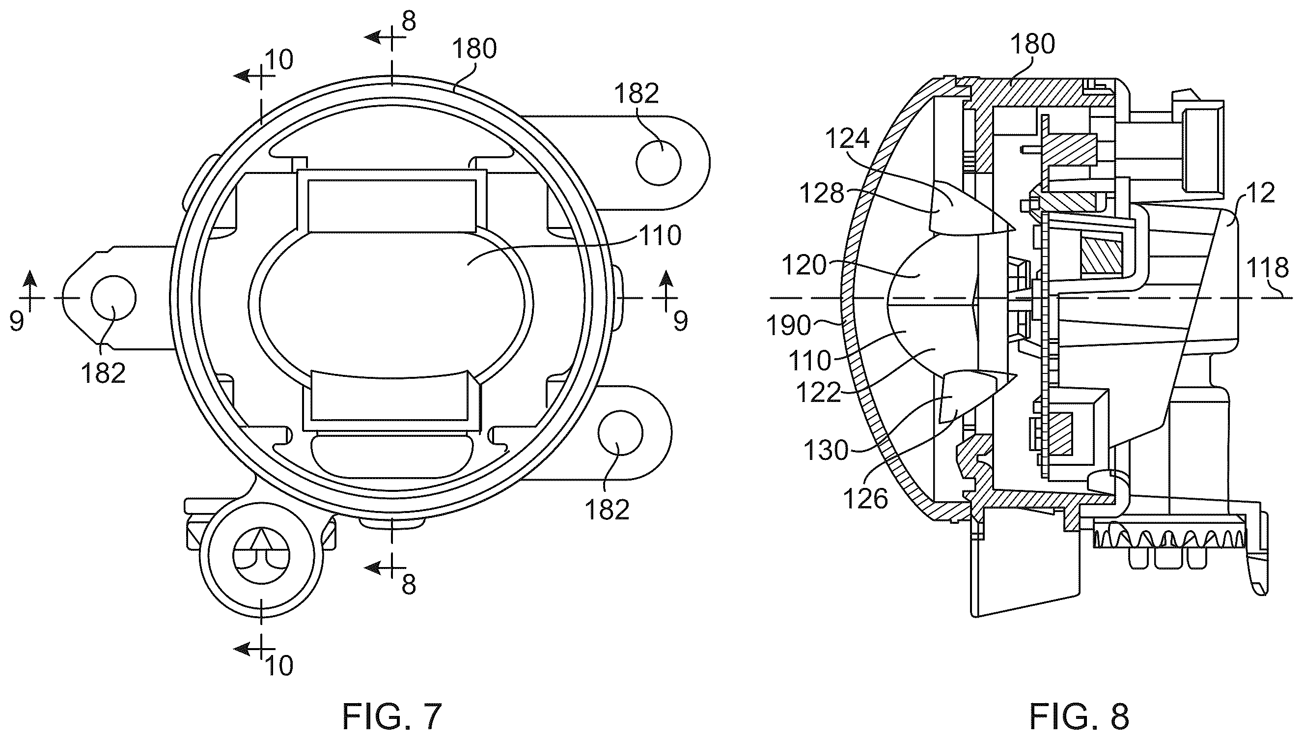 Patent US12613021 Figure 5 – Fog lamp with adjustable cut-off line
