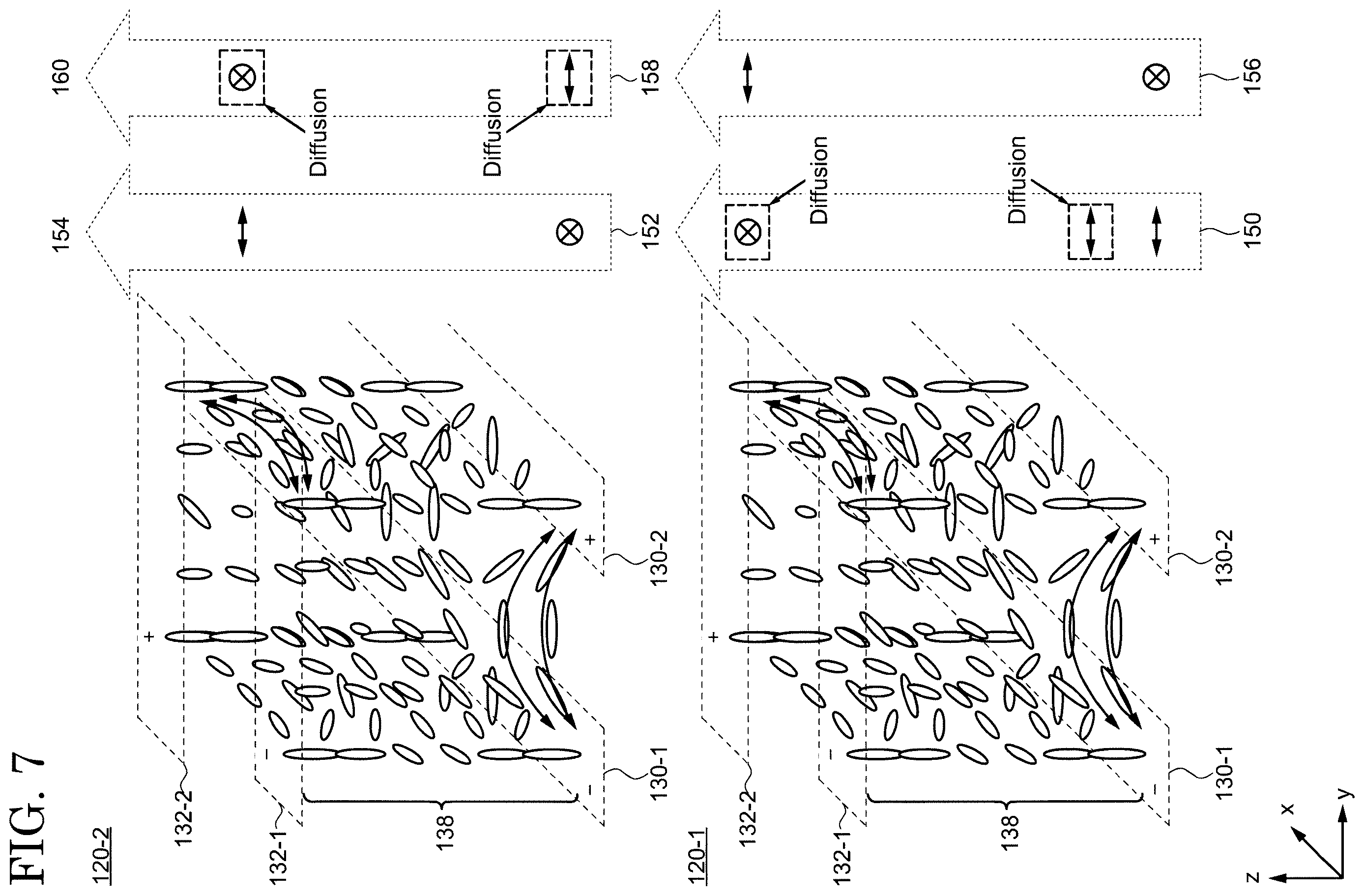 Patent US12613023 Figure 8 – Lighting device with liquid crystal panels