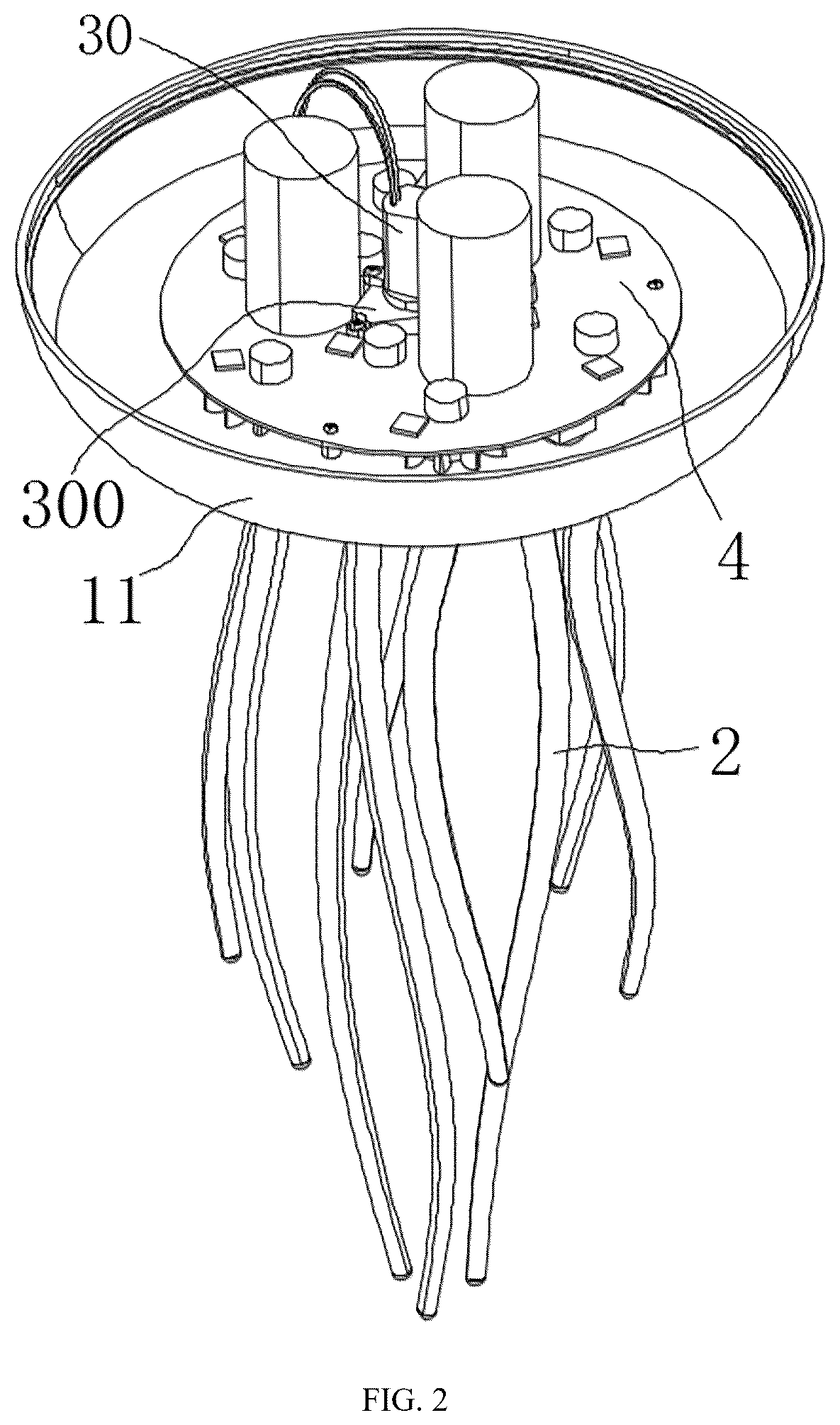Patent US12613024 Figure 2 – Tentacle animal bionic lamp