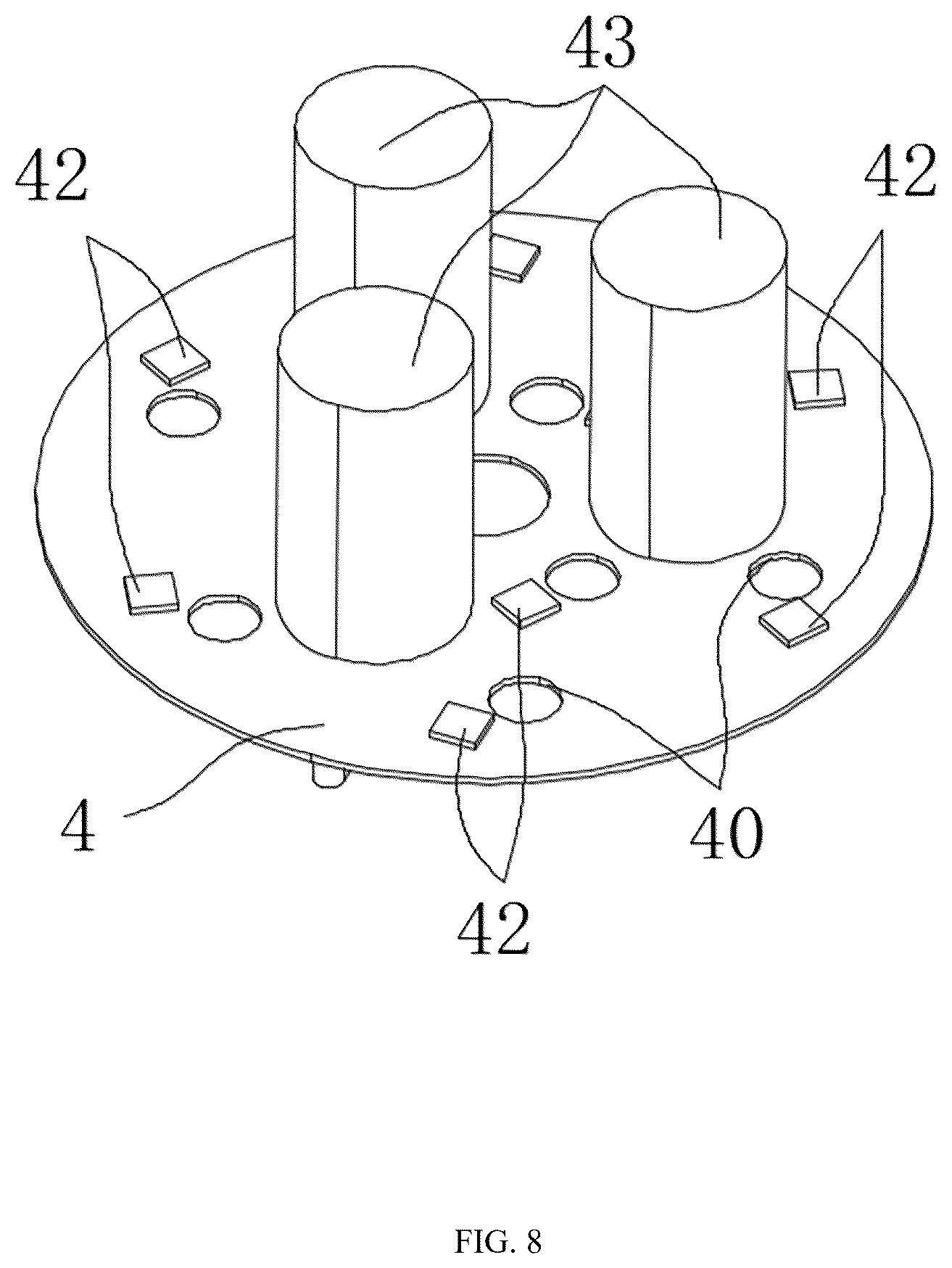 Patent US12613024 Figure 8 – Tentacle animal bionic lamp