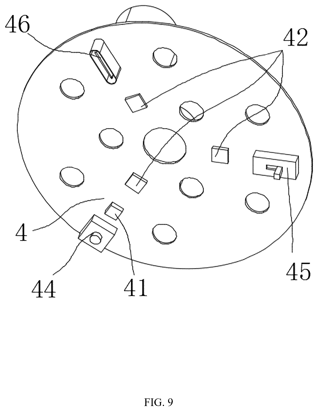 Patent US12613024 Figure 9 – Tentacle animal bionic lamp