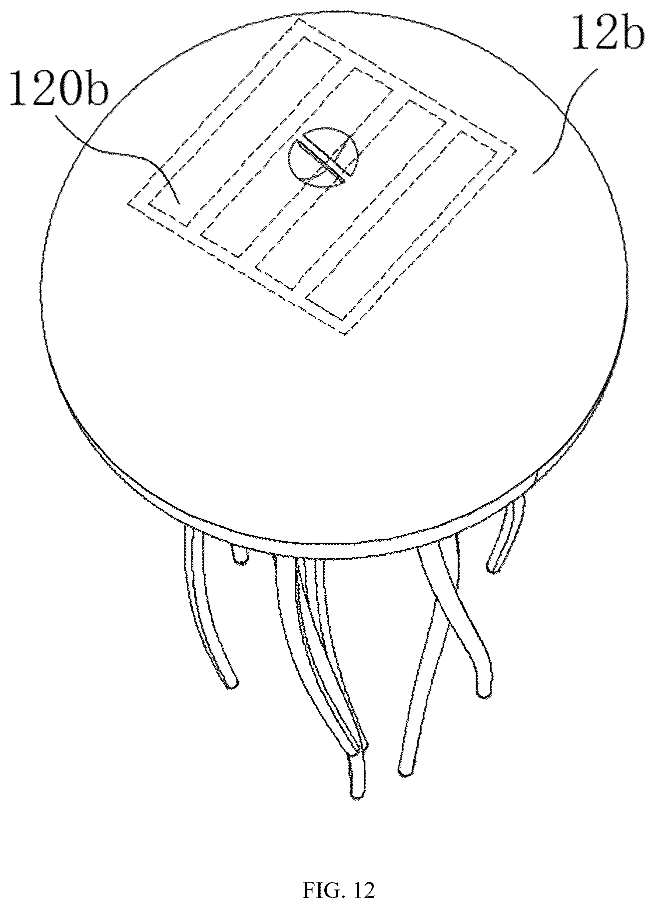 Patent US12613024 Figure 12 – Tentacle animal bionic lamp