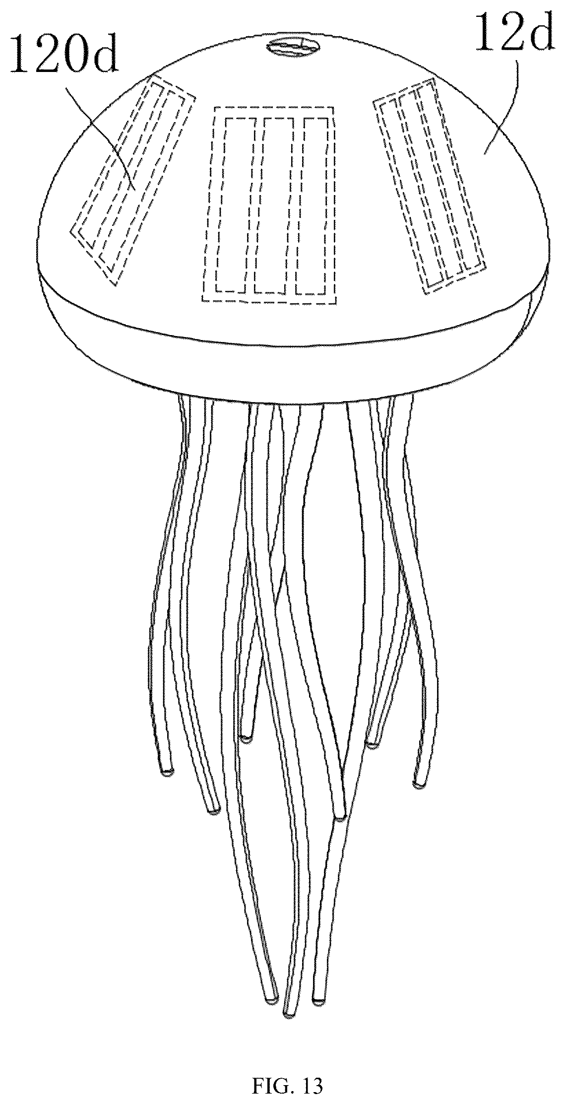 Patent US12613024 Figure 13 – Tentacle animal bionic lamp