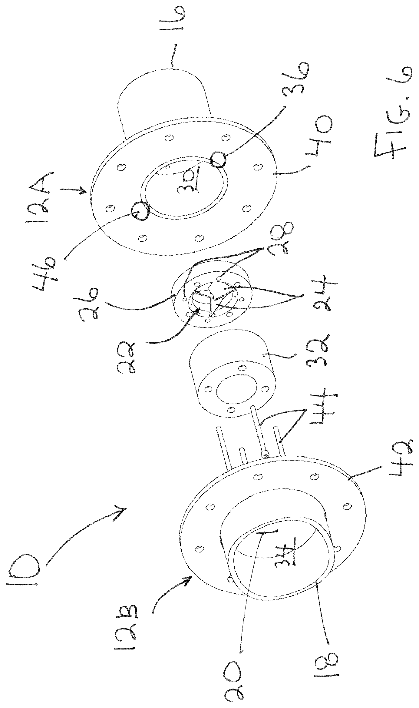 Patent US12613030 Figure 7 – Combustion burner with fixed vanes